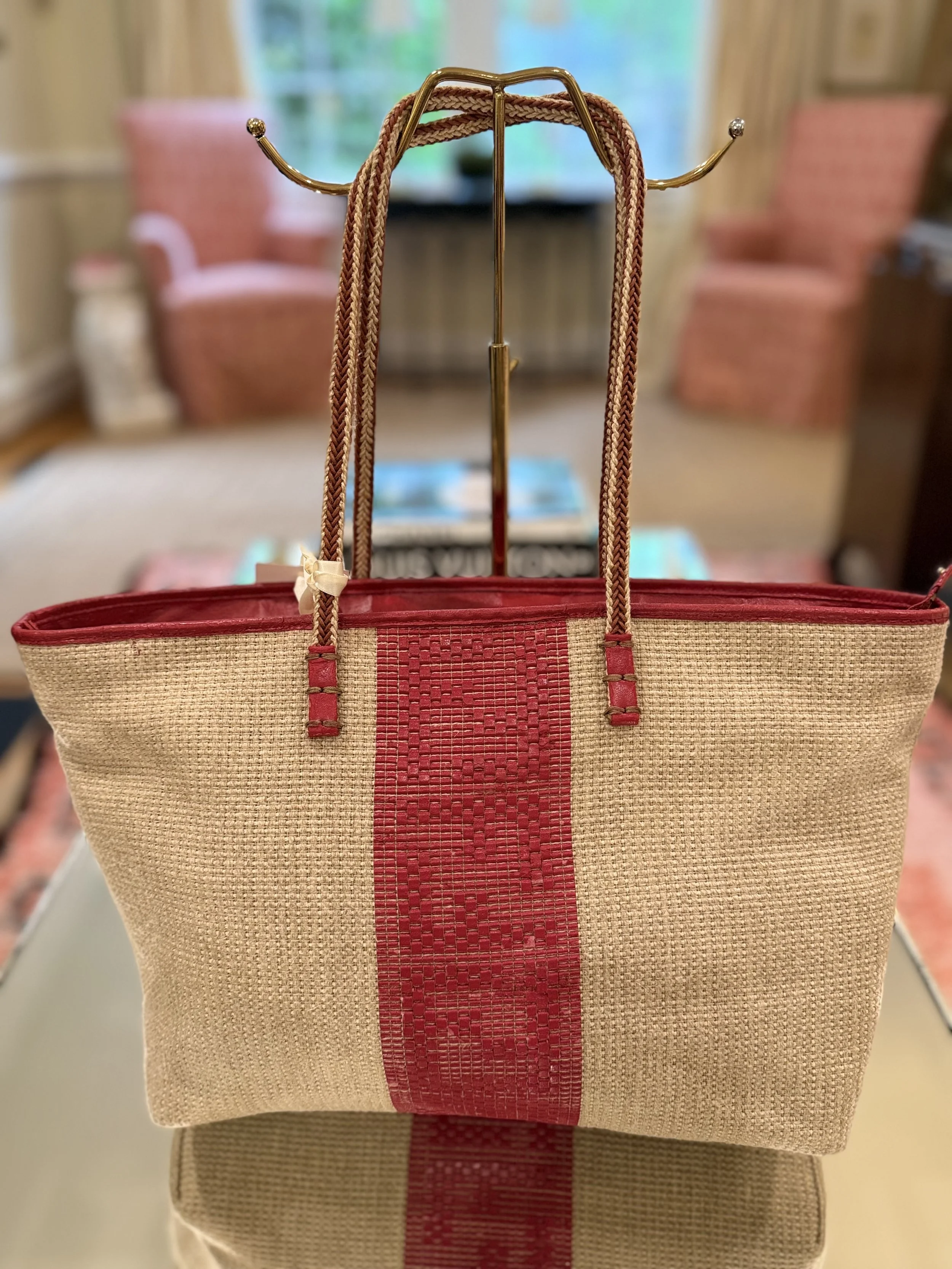 Vintage Fendi Raffia Resort Tote Bag