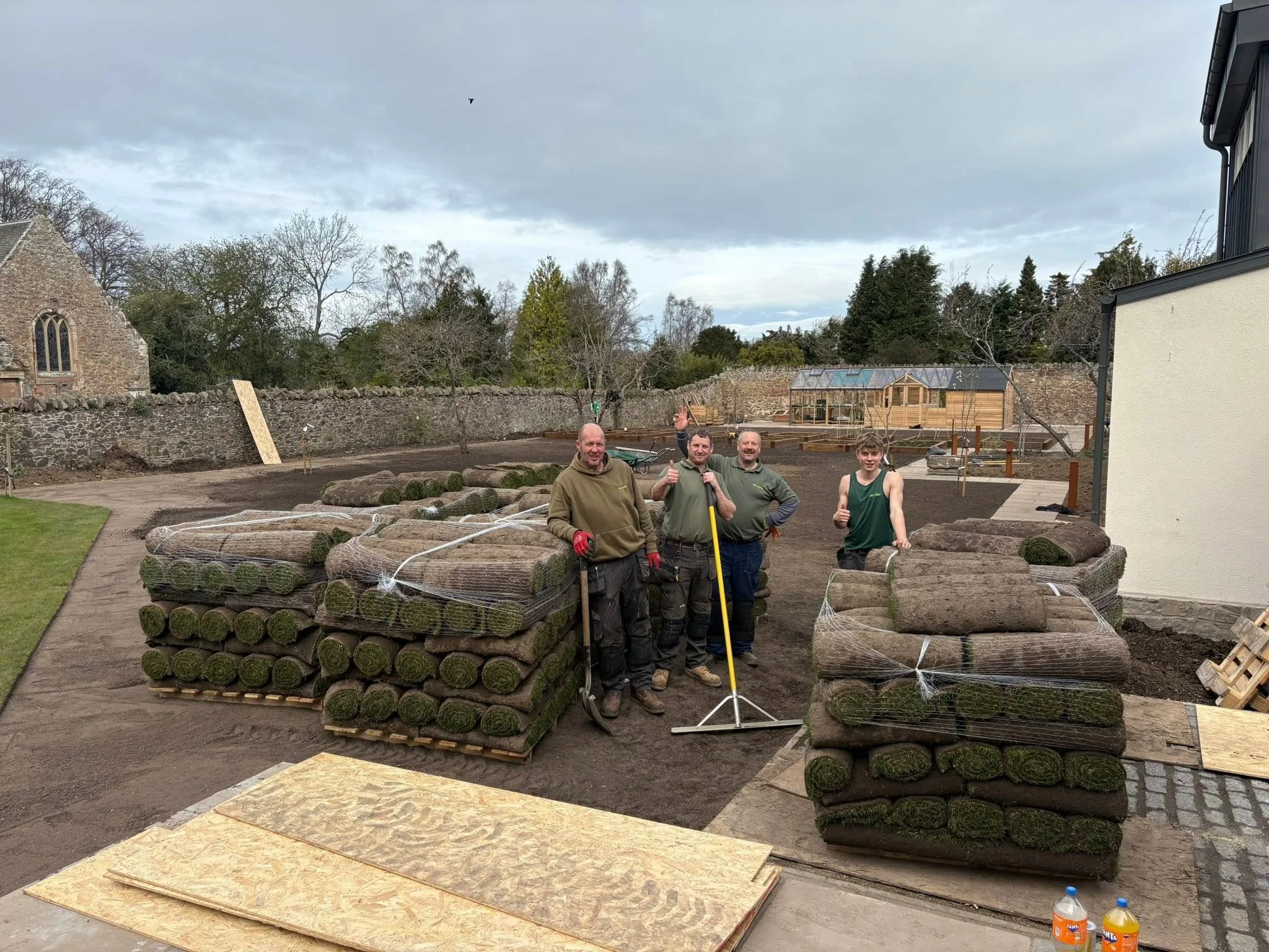 A wee turfing job in Dirleton…