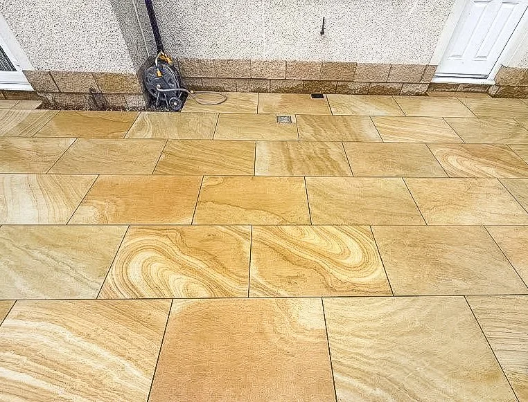 A Beautiful Sandstone Patina Porcelain Patio