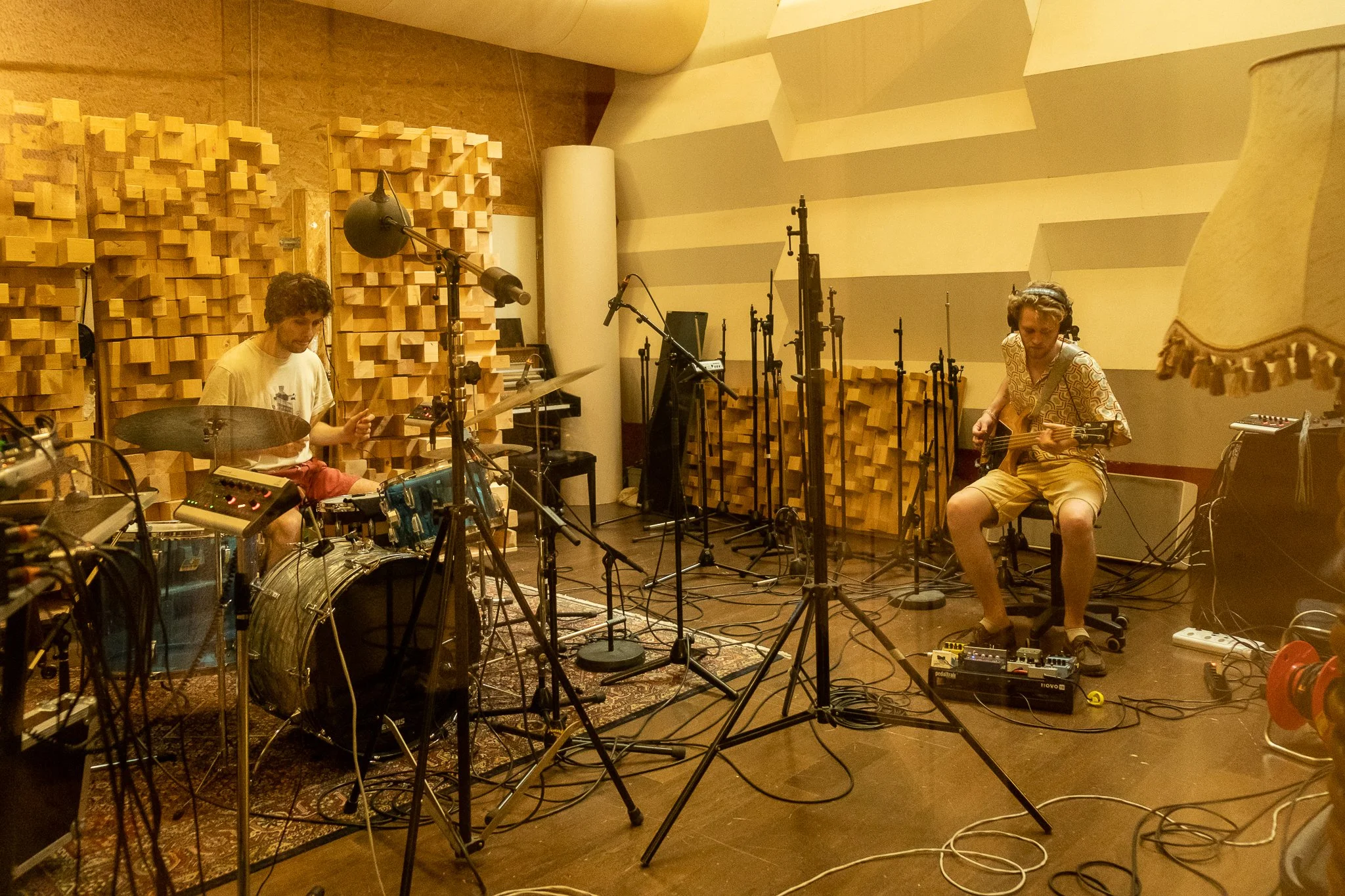Recording the EP at Studio De La Fonderie [pic by Raquel Dias]