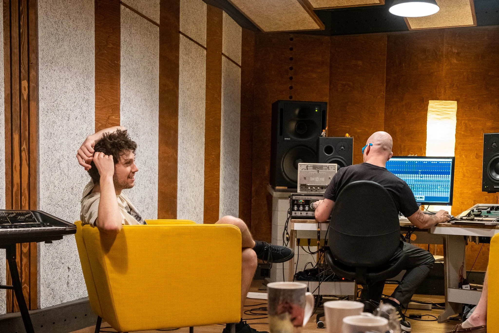 Recording the EP at Studio De La Fonderie [pic by Raquel Dias]