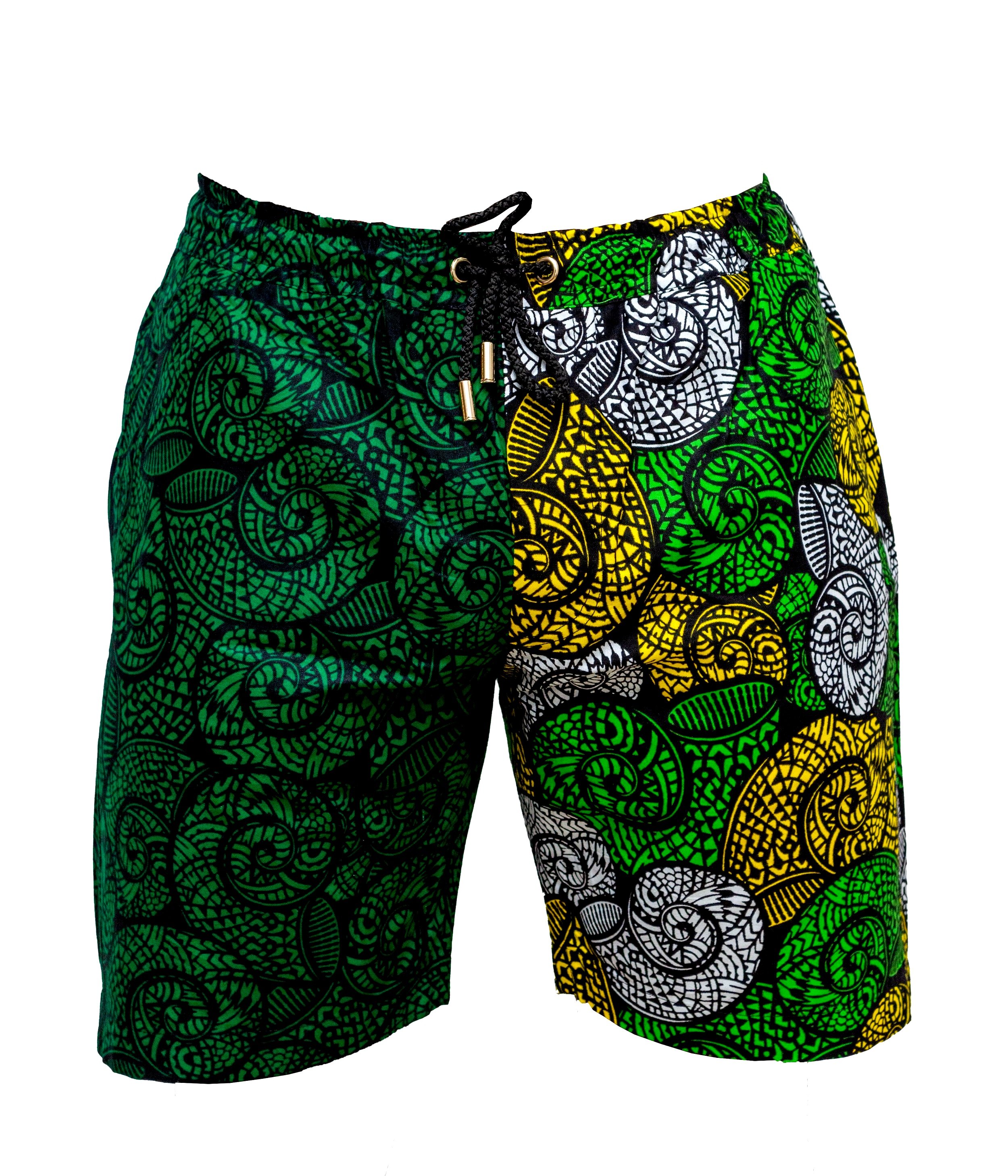 AQUA GREEN SPIRAL SHORTS