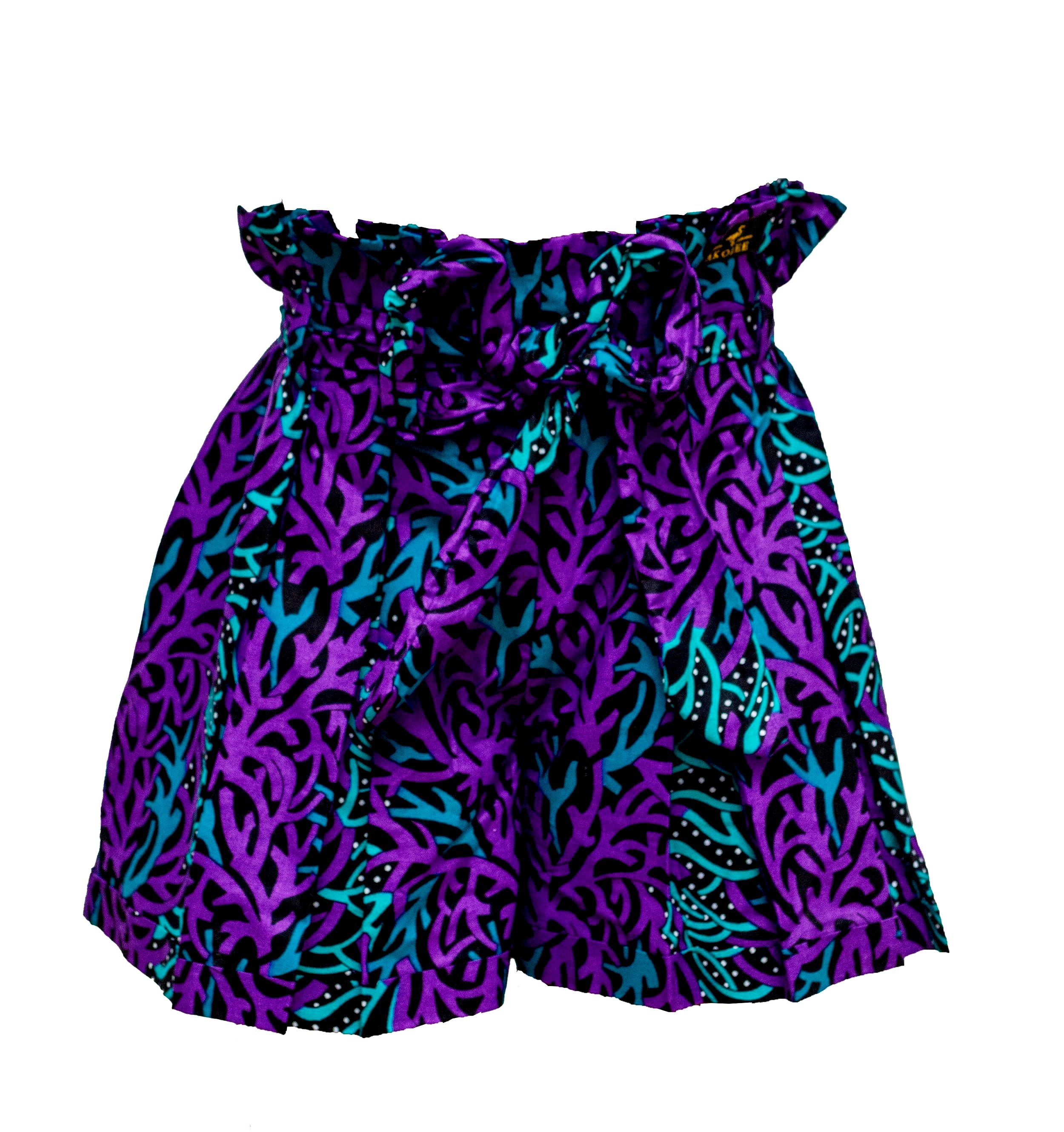 VIOLET CHARM PLEATED PAPER BAG SHORTS