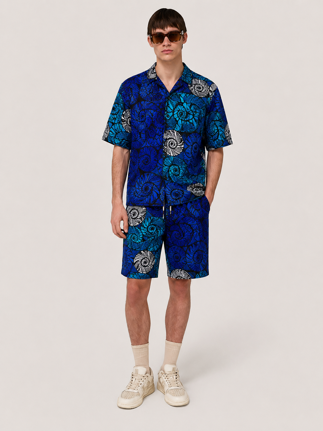 Akolee Ammonite Short Sleeve Shirt – Cobalt