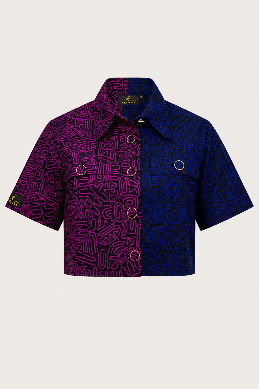 Akolee Plum Noir Cropped Shirt