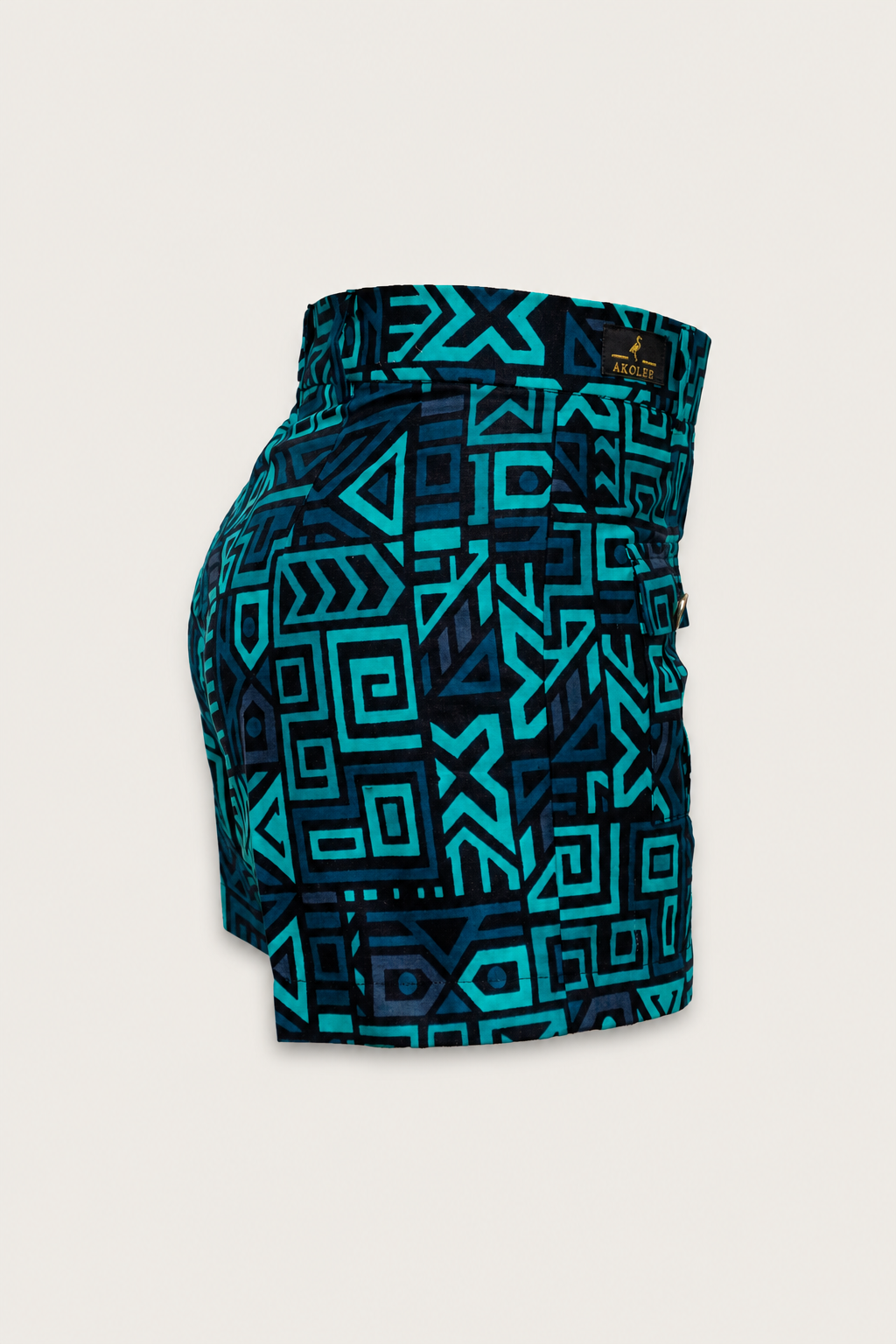 Akolee House Code Belted Shorts - Teal