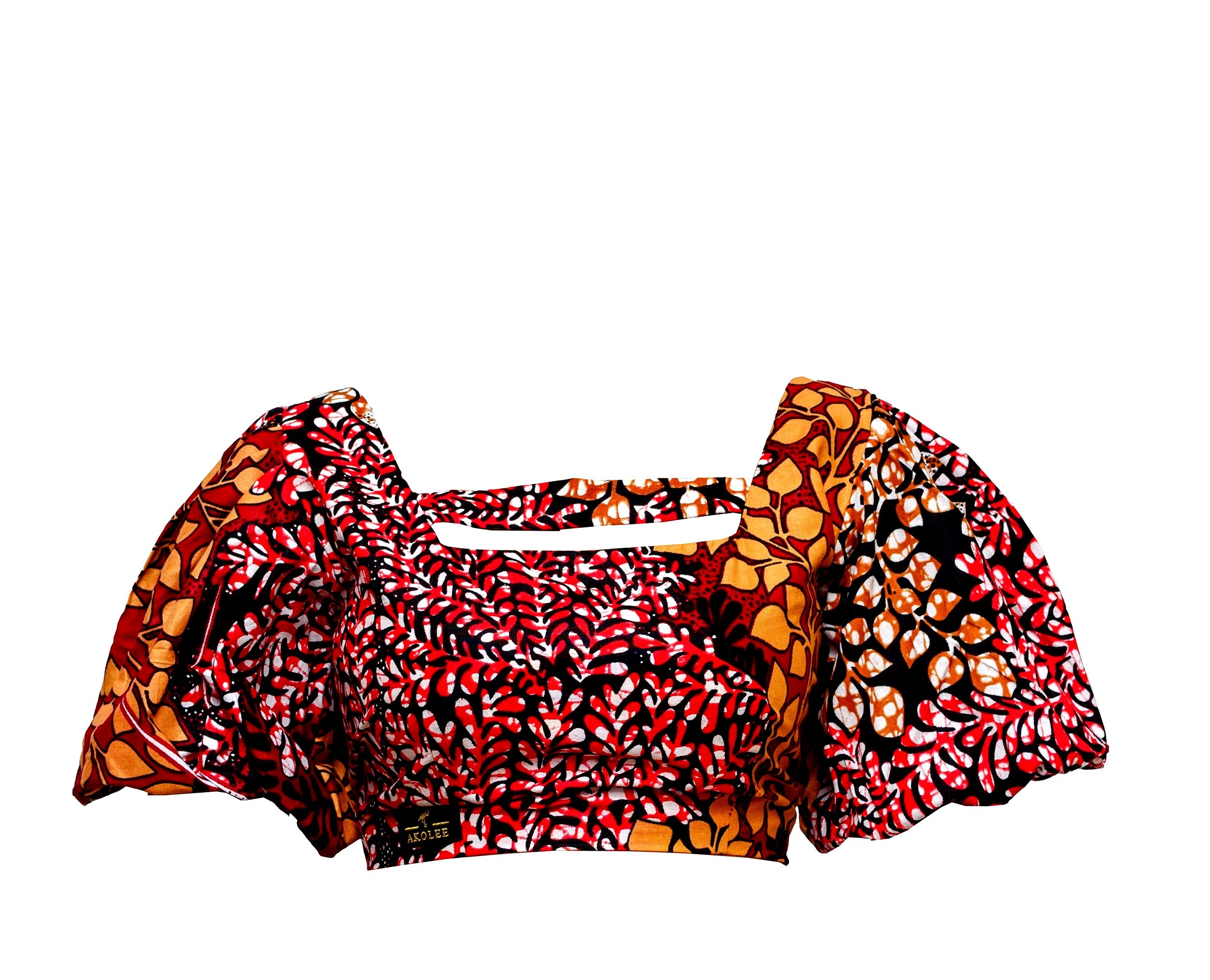 CRIMSON BLOOM BUTTERFLY TOP