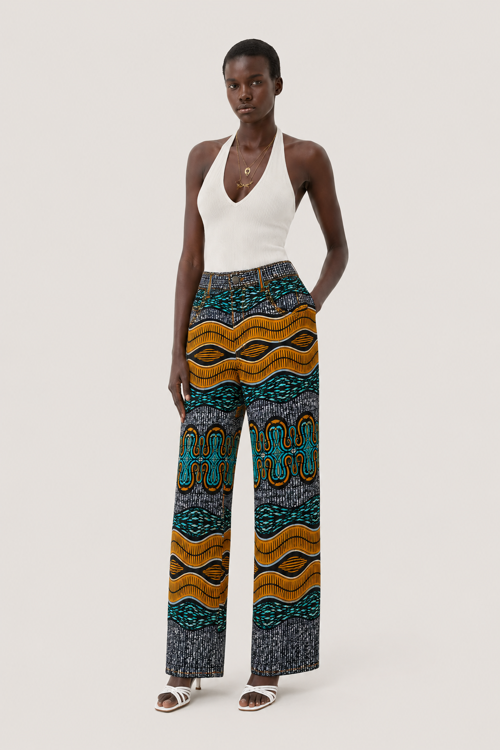 Akolee Paradise Inferno Straight-Leg Trousers