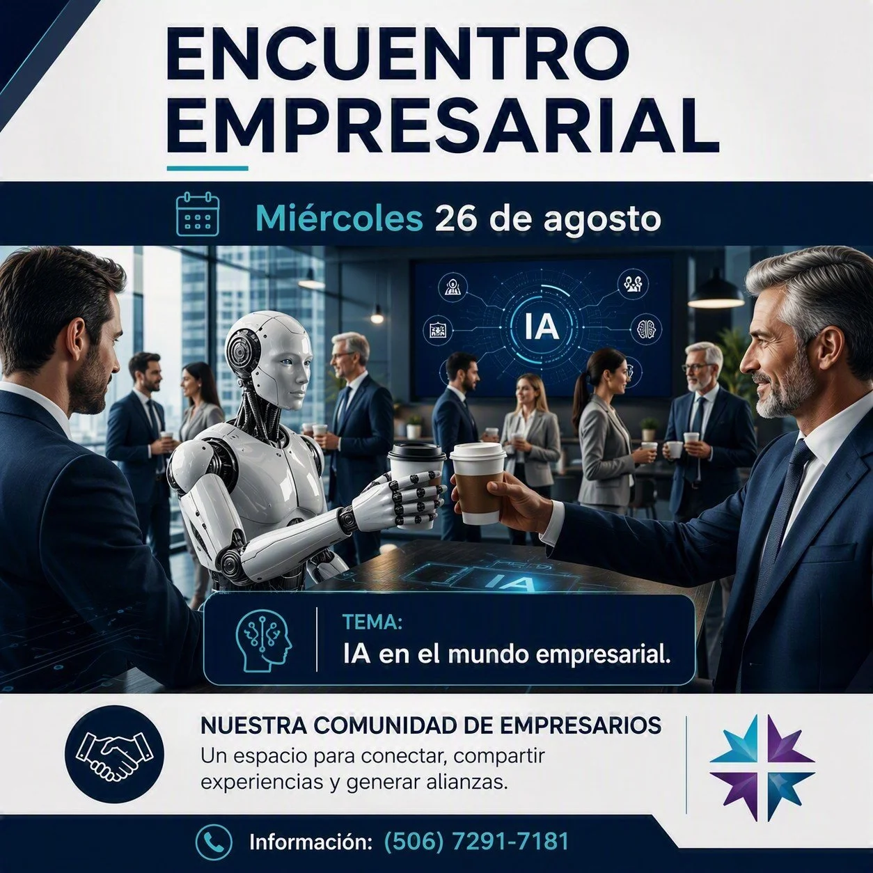 📢 Atenci&oacute;n empresarios y emprendedores de Costa Rica

El pr&oacute;ximo 26 de agosto se llevar&aacute; a cabo nuestro Encuentro Empresarial Mensual.

Un espacio donde empresarios de distintos sectores se re&uacute;nen para fortalecer relacion