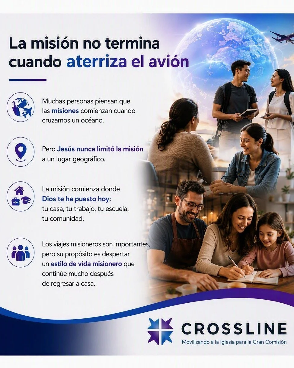 Los viajes misioneros son importantes, pero su prop&oacute;sito es despertar en nosotros un estilo de vida misionero que contin&uacute;e mucho despu&eacute;s de regresar a casa.
🌎 La misi&oacute;n contin&uacute;a. &iquest;D&oacute;nde te ha puesto D