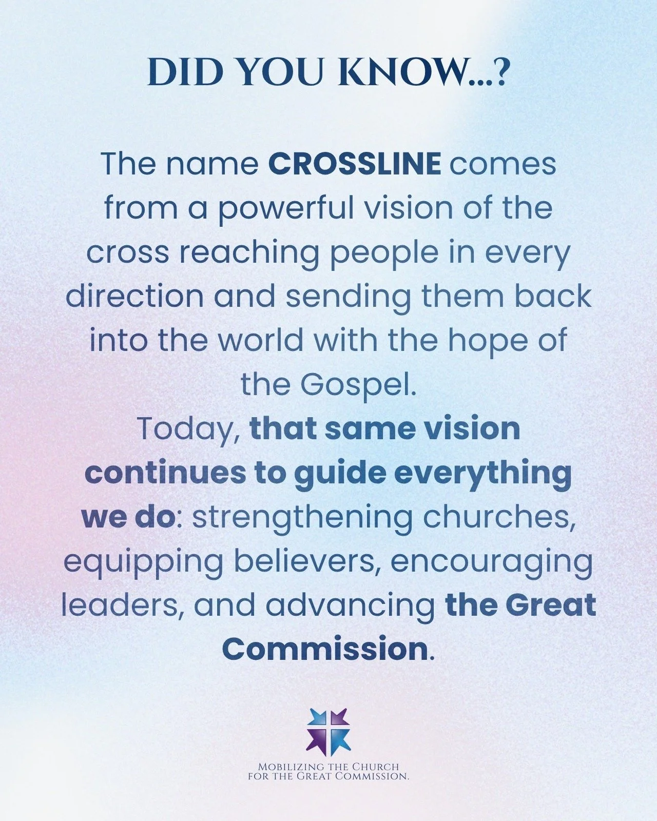 What began as a God-given vision has grown into a ministry strengthening churches, equipping believers, encouraging leaders, and advancing the Great Commission.

Discover the story behind the ministry, the meaning behind the name, and the mission tha