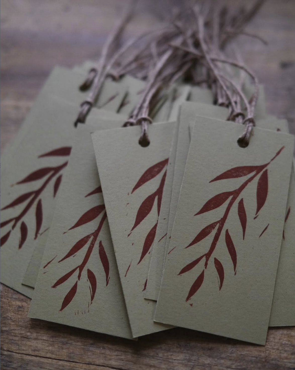 Hand Printed 'Willow' Gift Tags