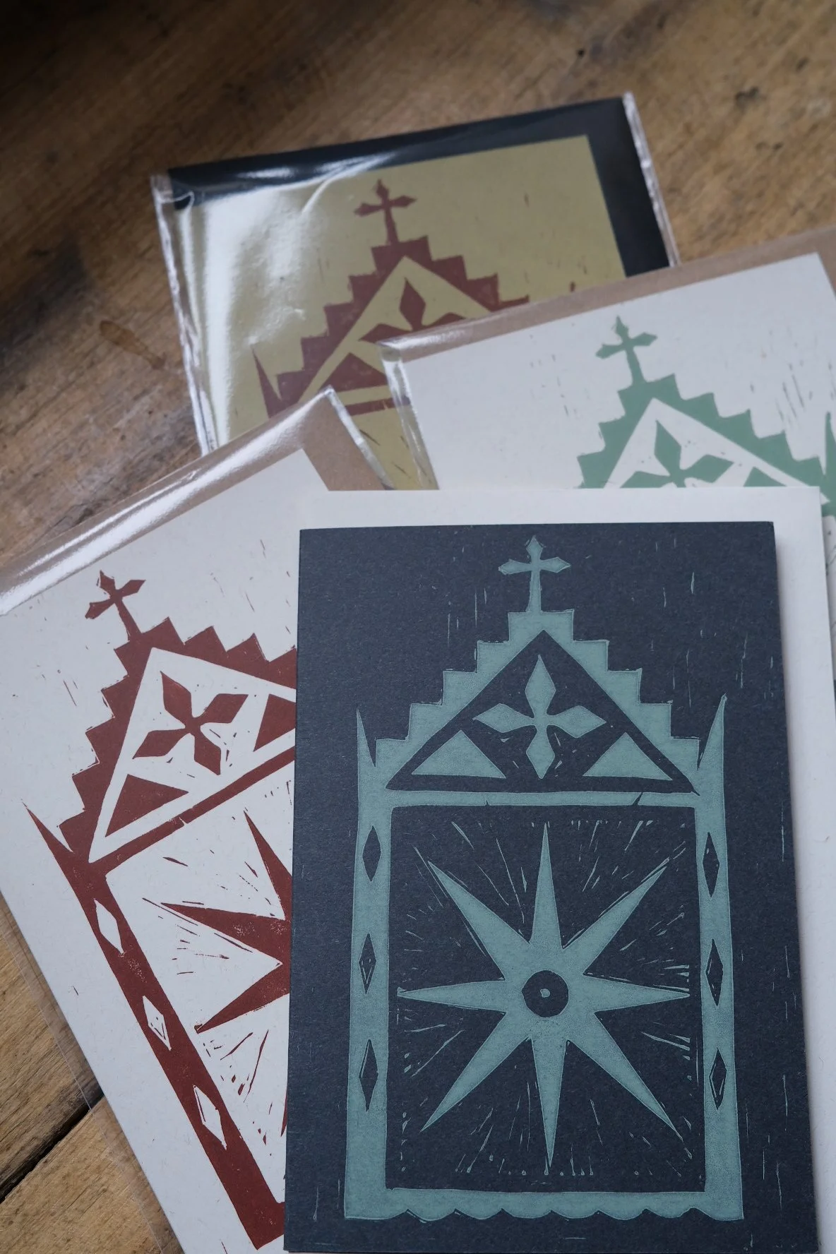 'Ceorfan' Lino Printed Card