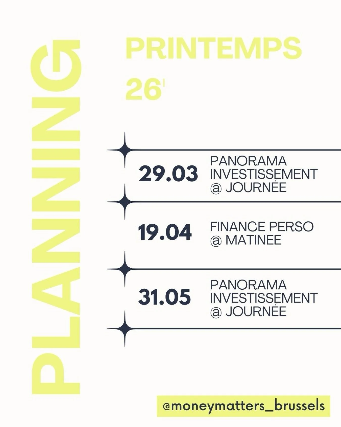 Petit reminder des prochaines dates d&rsquo;ateliers 🌸