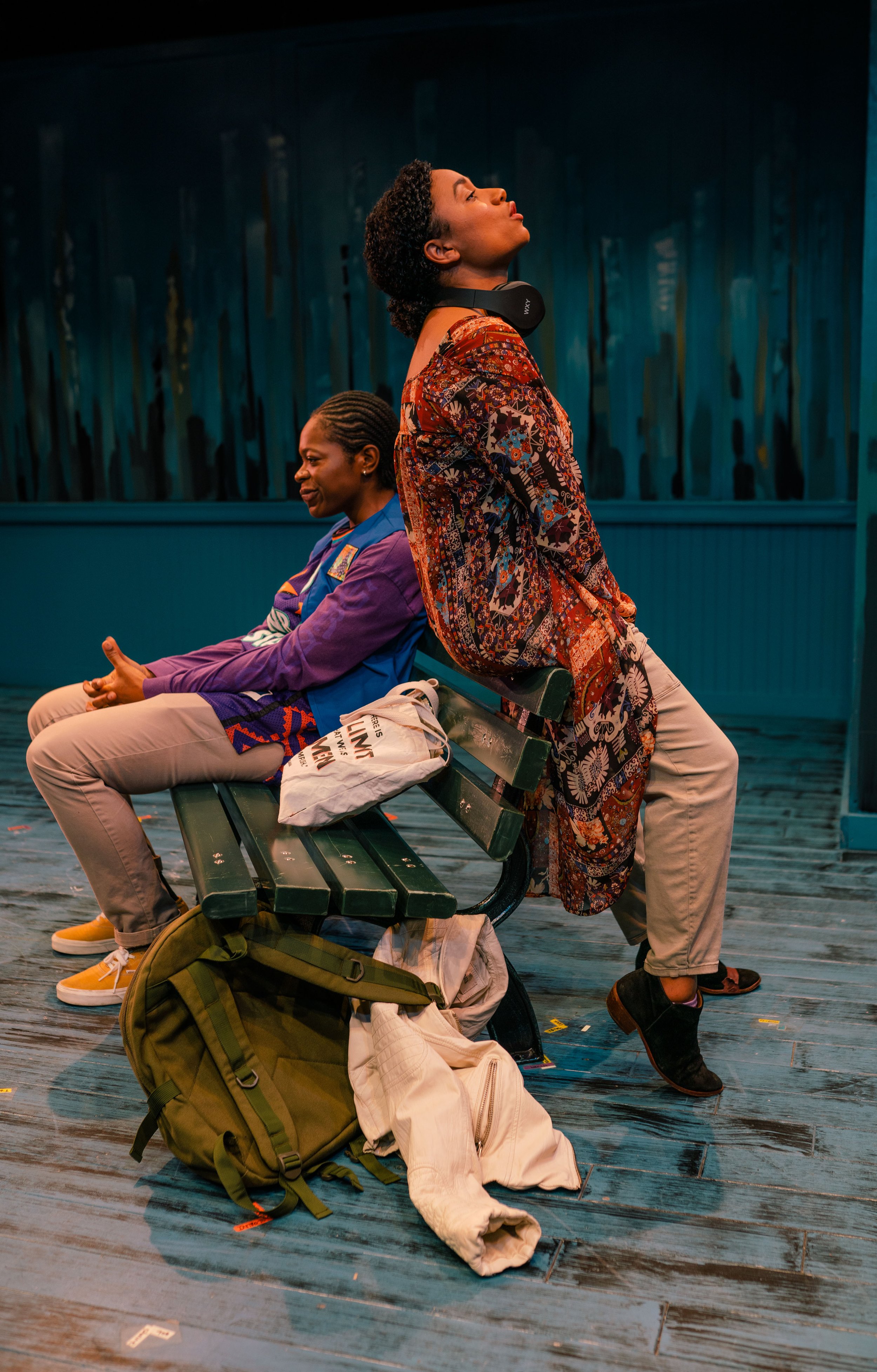 Image from World Premiere Off-Broadway Production with Ensemble Studio Theatre, 2022. Starring: Kai Heath and Alisha Espinosa. Directed by China Ike.