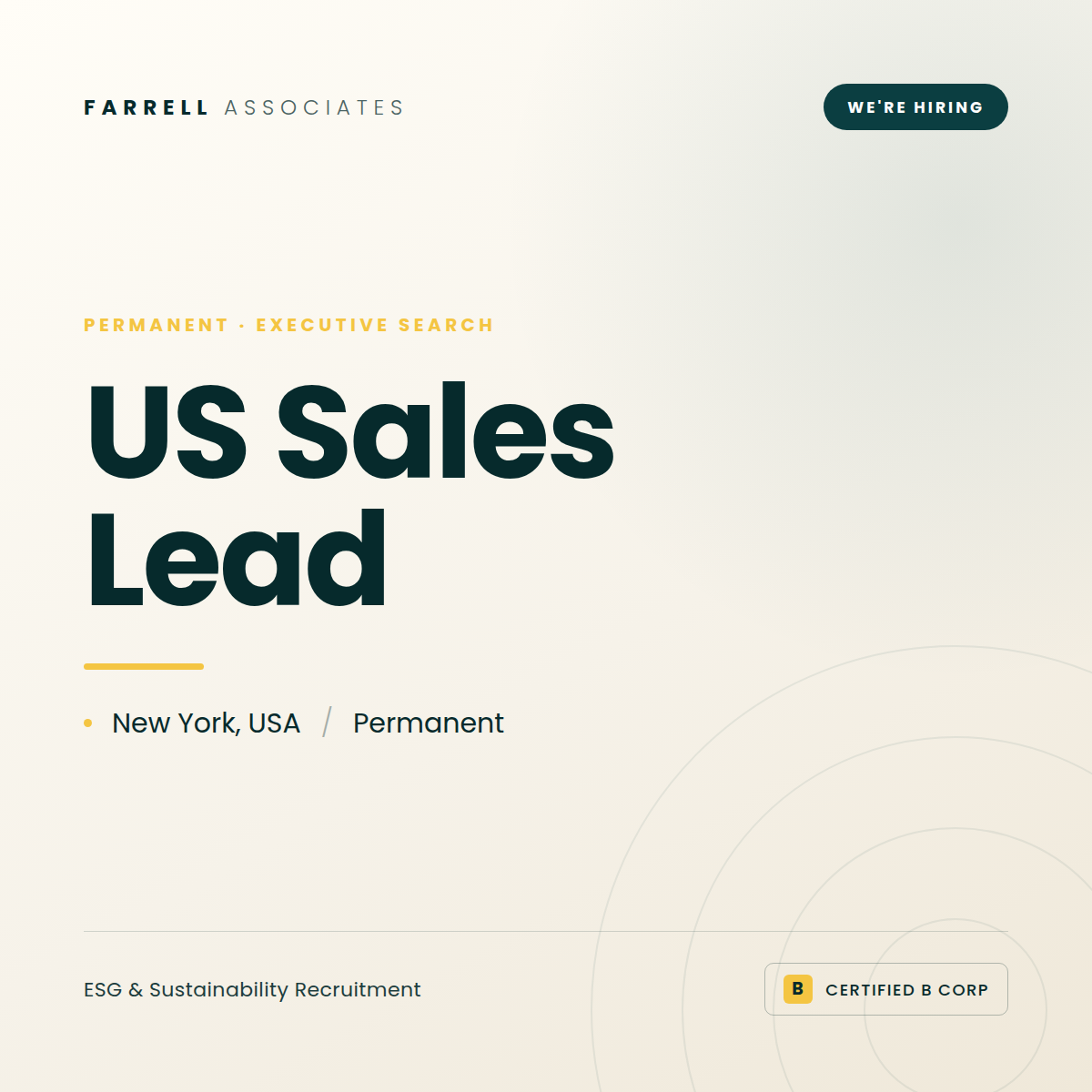 US Sales Lead (Founding) — Stewardship Technology
