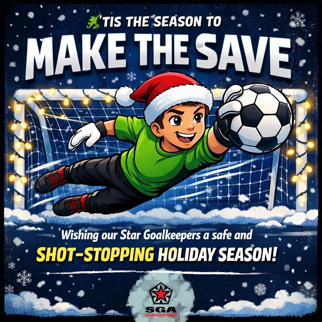 We hope you have peace and blessings on this holiday week! What kind of goalkeeper gifts are you hoping to receive? 🎄🎁❄️☃️