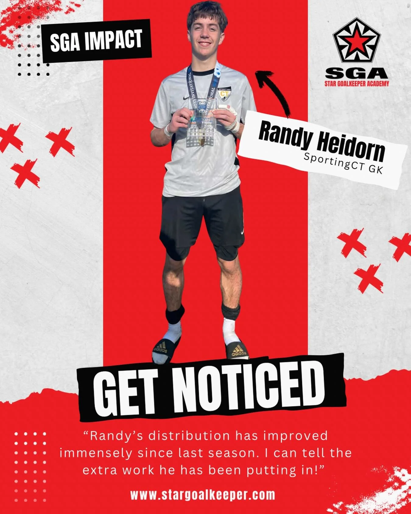 Randy has been training with SGA (@dangasparsoccer) and his hustle has NOT gone unnoticed! That&rsquo;s when you know that WORK is workin&rsquo;! Way to go Randy! Keep protecting that house!
