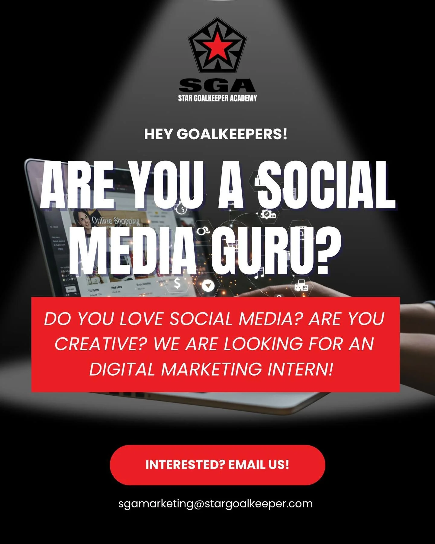 We know our high school and college interns are social media savvy&mdash;want to put it into great use? Get marketing experience with our SGA Marketing Director and add it to your resume. Email us to learn the other perks!