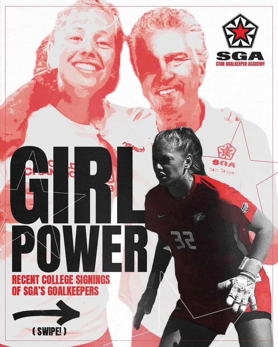 From training to the next level. Proud of the incredible female goalkeepers who&rsquo;ve come through SGA and gone to do big things. 

The ball stops with you ladies! 🧤⚽️