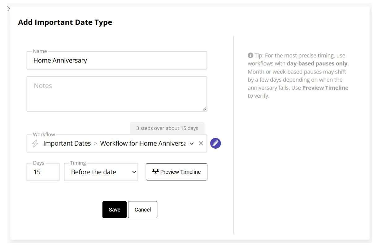Track Recurring Events with Important Dates