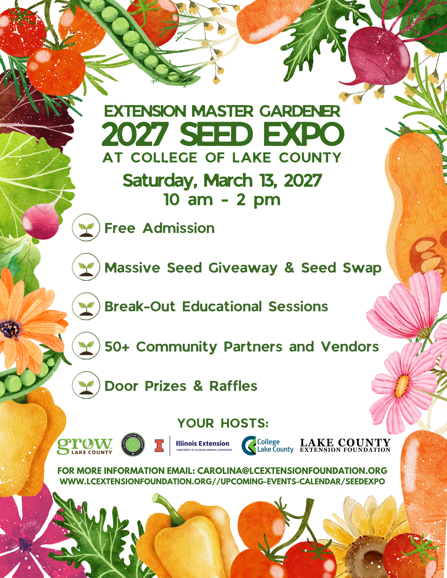 Extension Master Gardener 2027 Seed Expo at College of Lake County