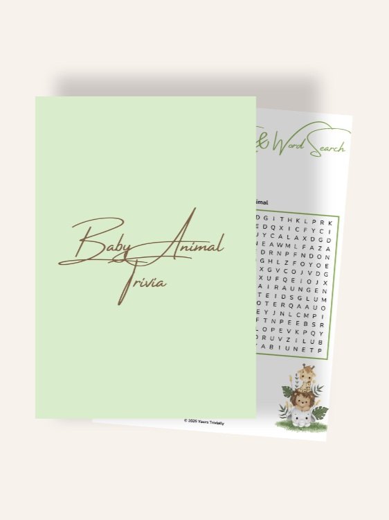 Baby Shower Word Search (Green Design)