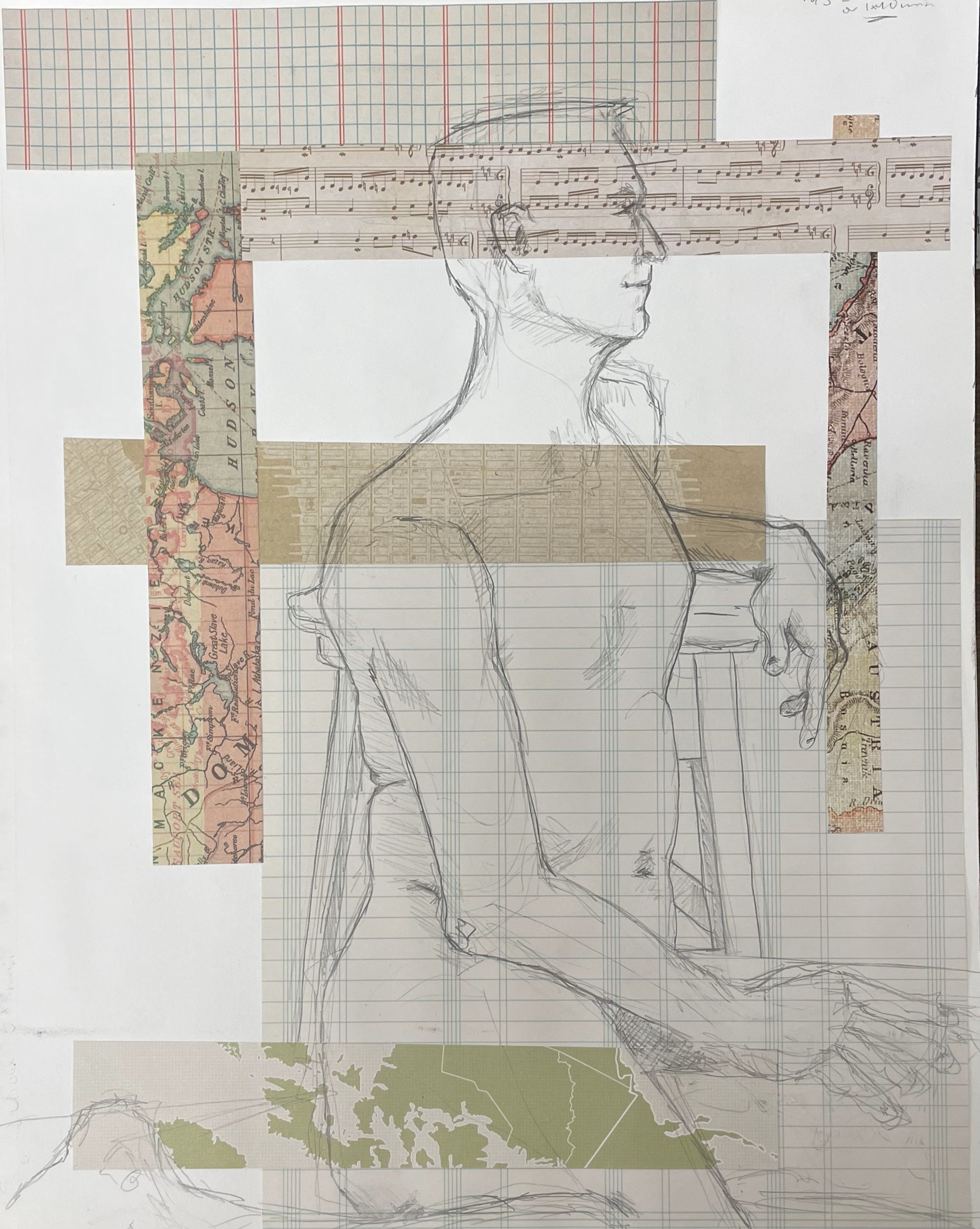 Life Drawing Sketchbook Page, 2024