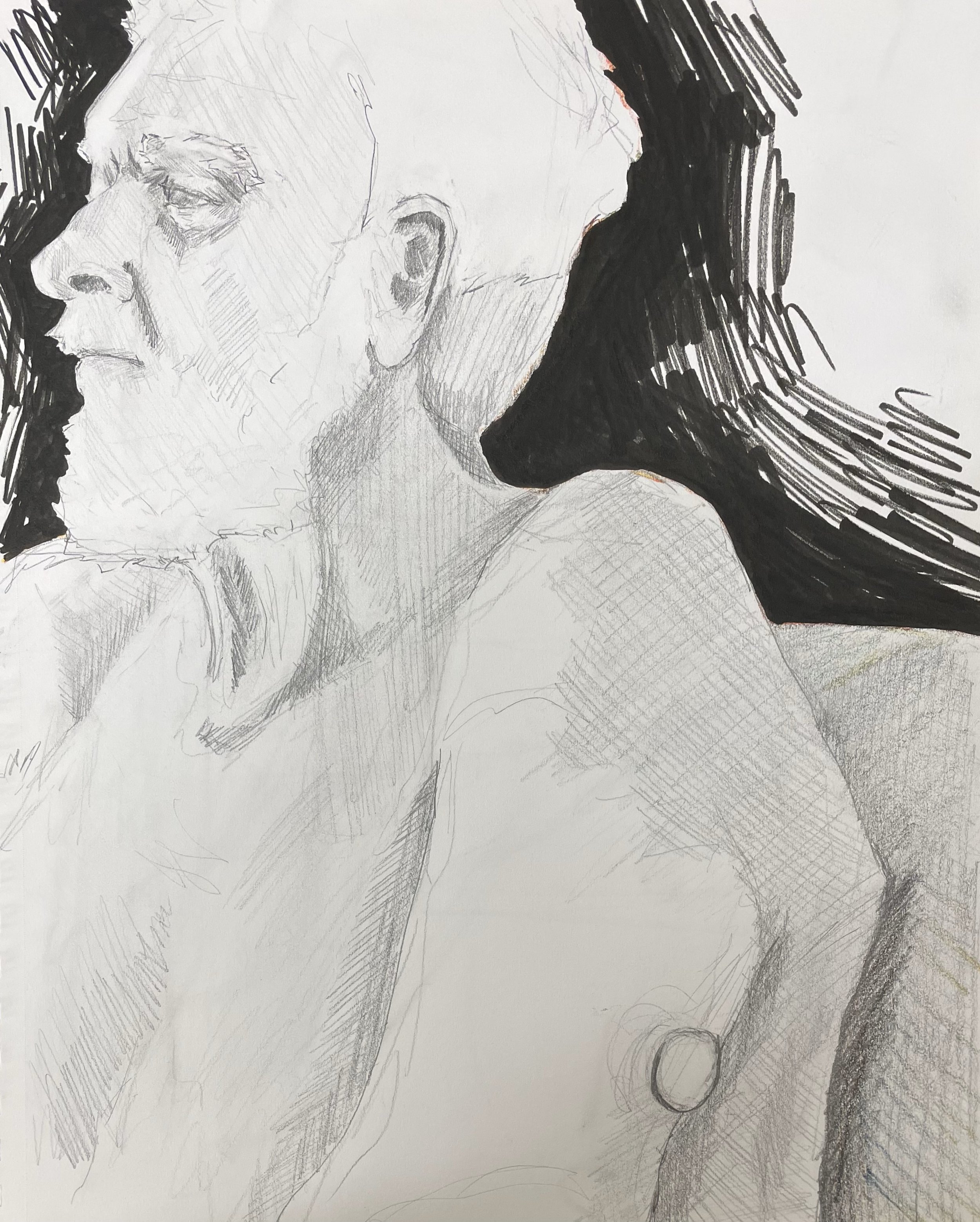 Life Drawing Sketchbook Page, 2024