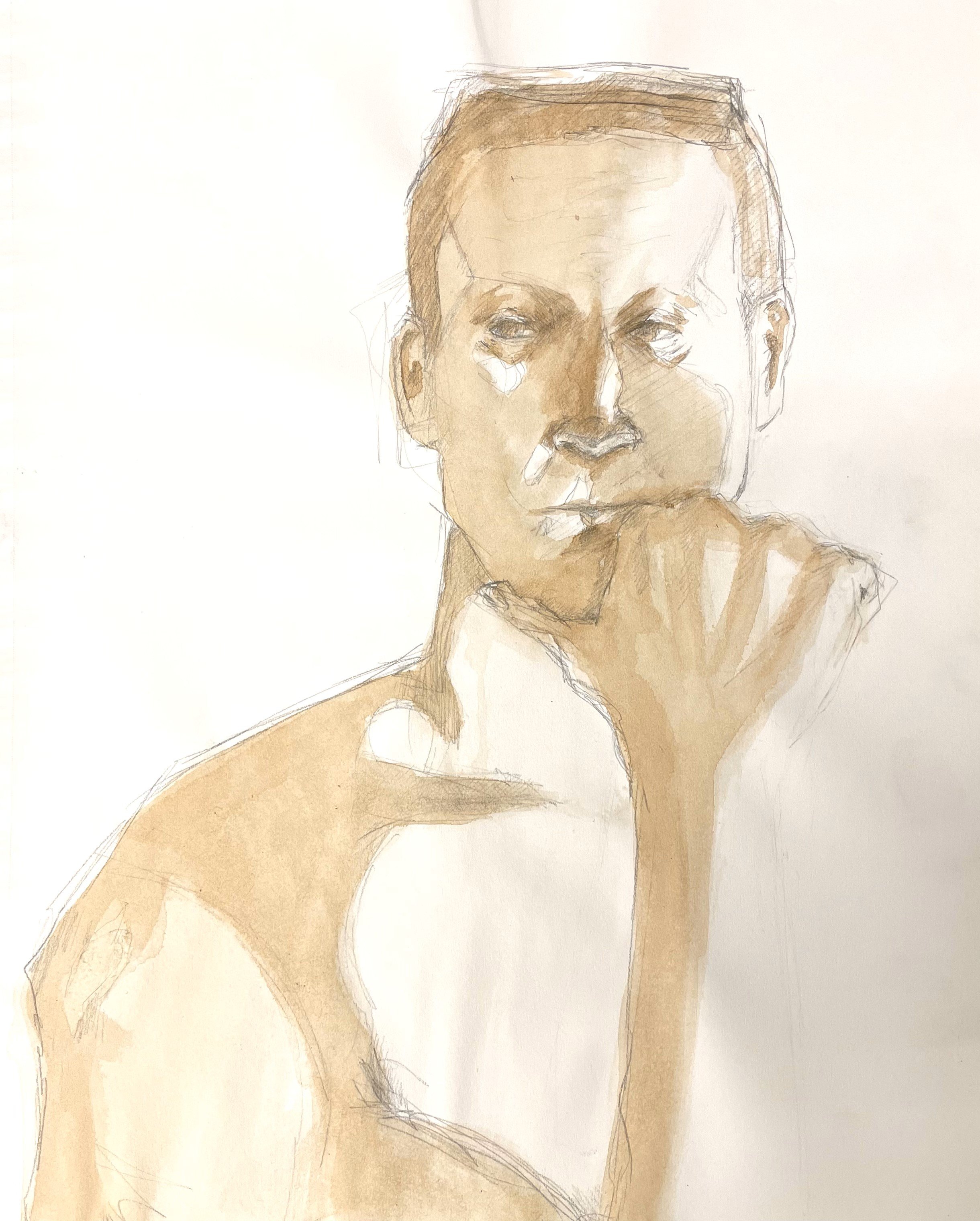 Life Drawing Sketchbook Page, 2024