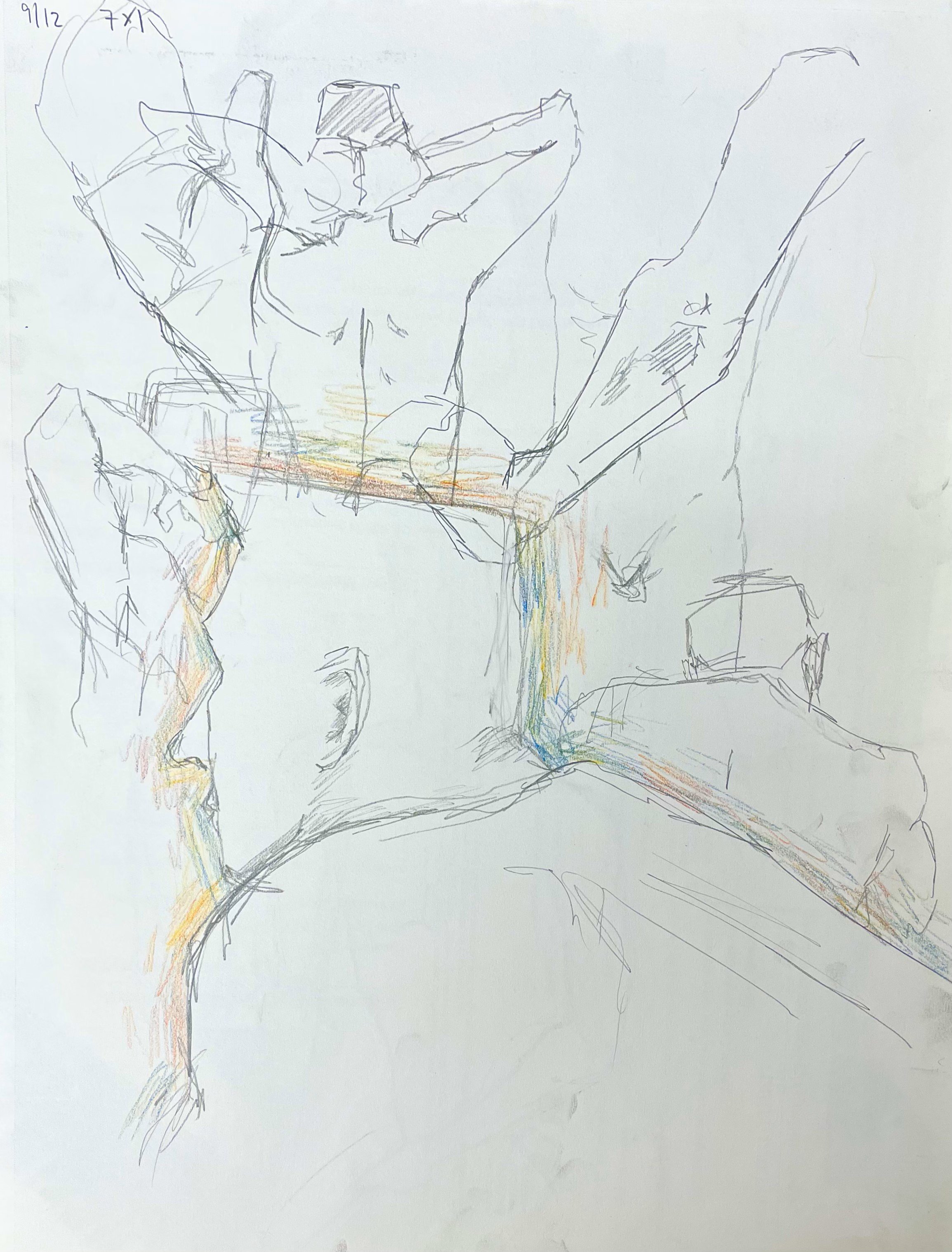Life Drawing Sketchbook Page, 2024