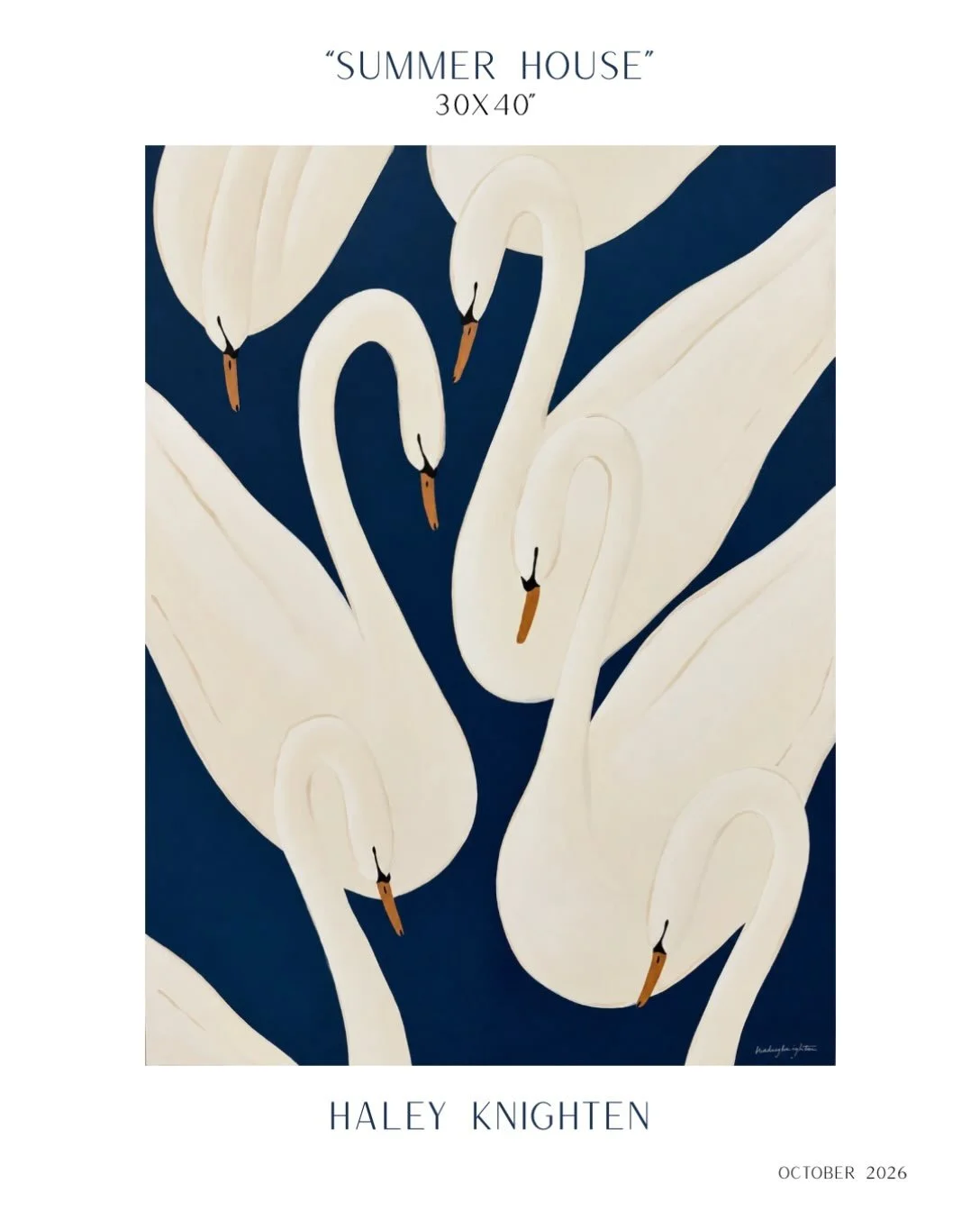 Summer House | 40x30&rdquo; | October 2026 

Available via @arthousecharlotte 

swan painting &bull; original art &bull; classic art &bull; moody maximalism &bull; coastal home decor &bull; classic home decor &bull; timeless