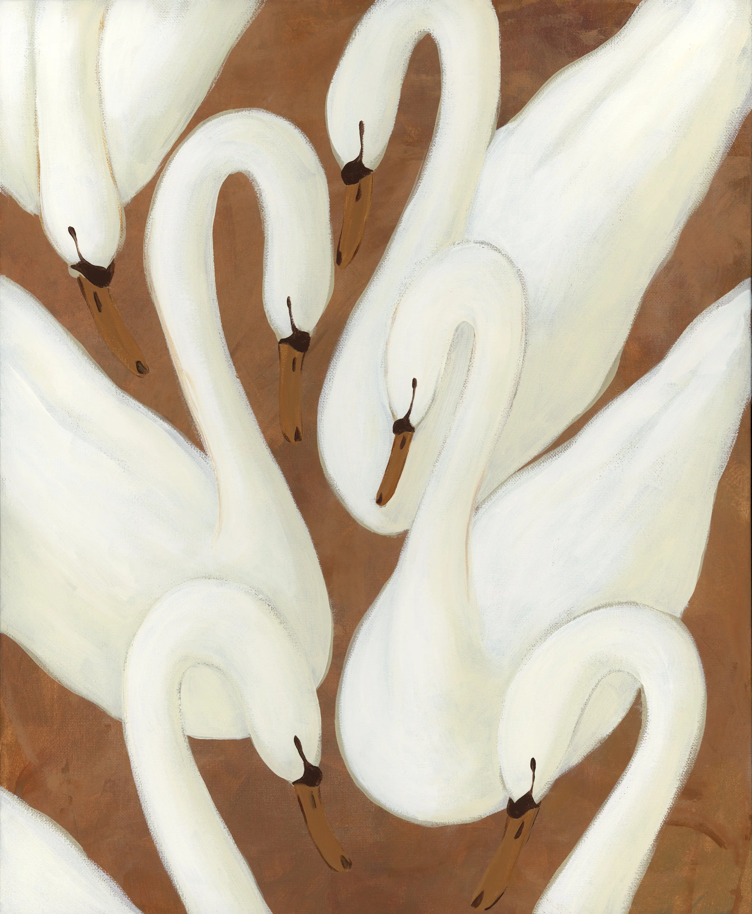Sunbaked Swans -
16x20" -
Acrylic on Canvas -
2025 -
Original Available -
Prints Available