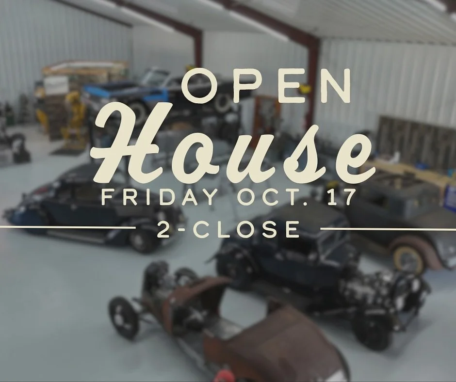 Come check out the new shop! Friday, October 17th from 2pm- close. We&rsquo;ll have drinks, food, and some awesome cars on display. It&rsquo;s the Friday before the @deuceslimited_texas 49th reunion going on at @speedingsprings so it&rsquo;s a full w