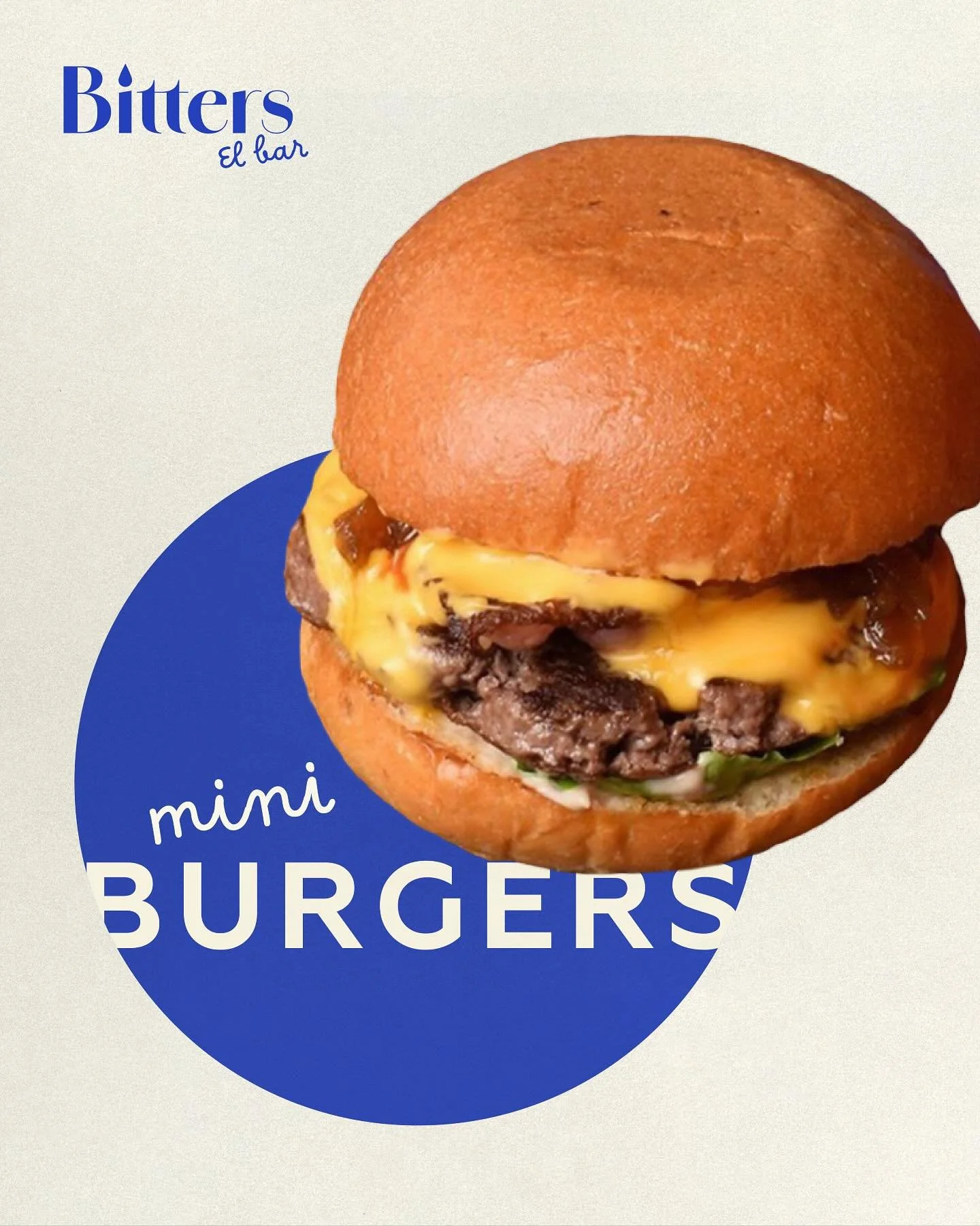 Ya llegaron 💙 Somos los m&aacute;s felices por tener unas mini Burguers con pan de masa madre en Bitters 🍔  Desde ya son nuestras favoritas