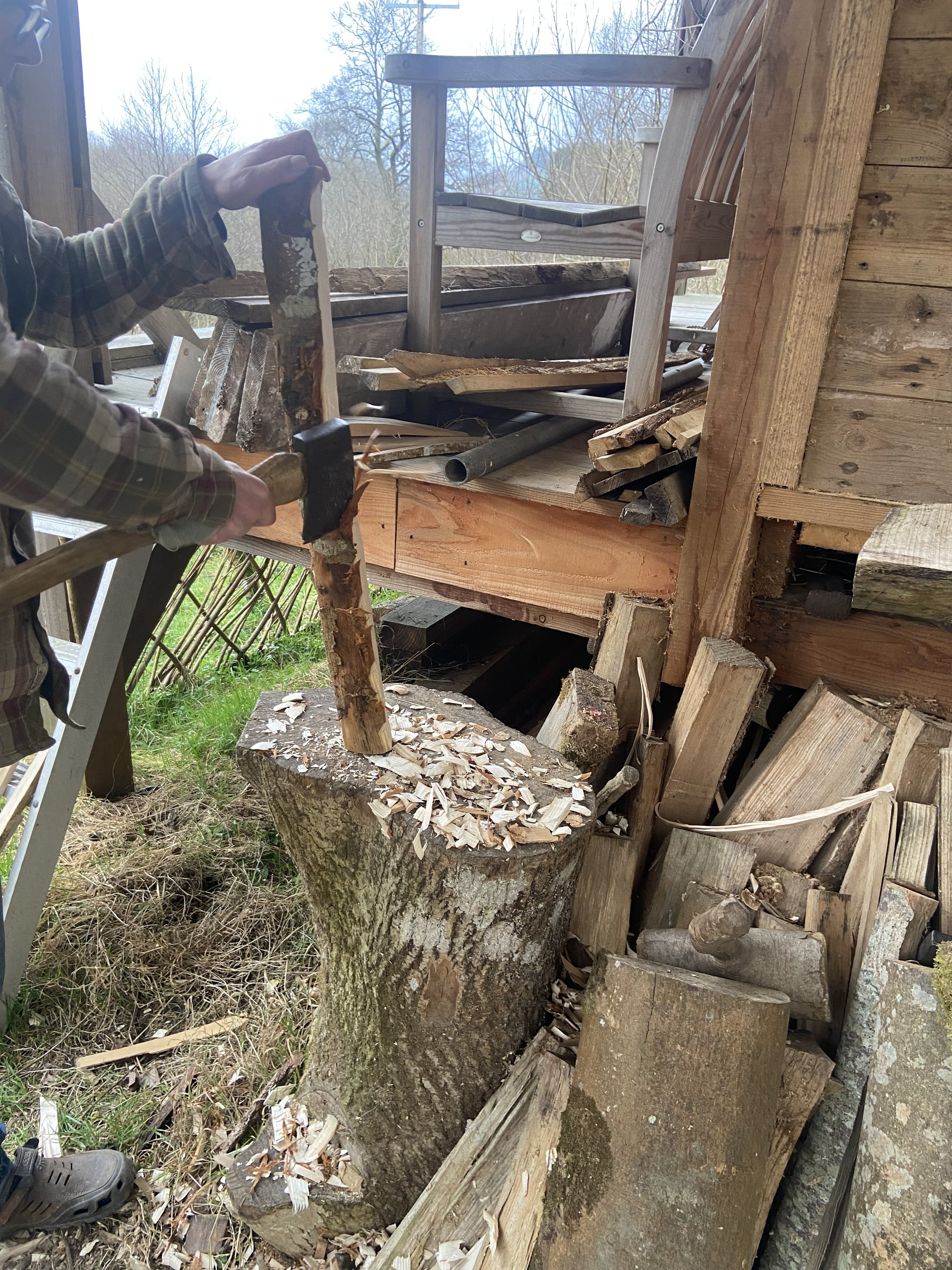 Shaping legs w hatchet.jpg
