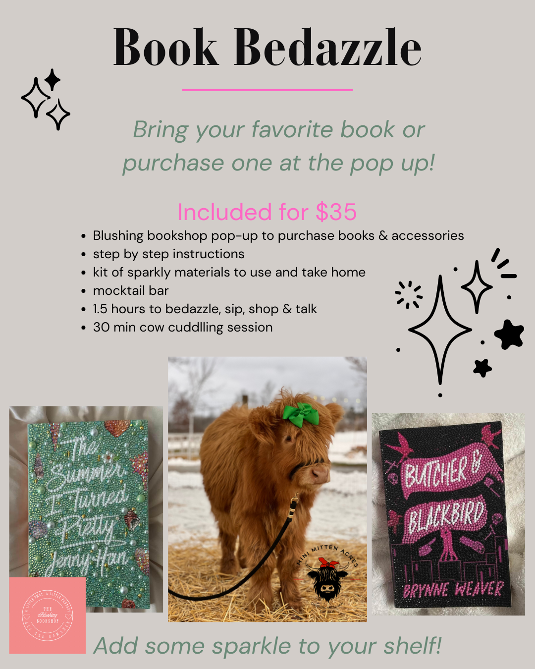 SOLD OUT Book Bedazzle w/ Blushing Book Shop