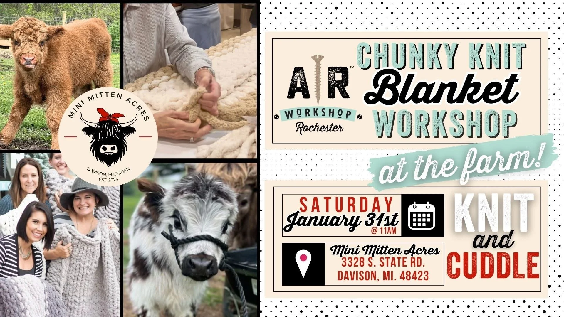 SOLD OUT Chunky Knit Blanket Workshop