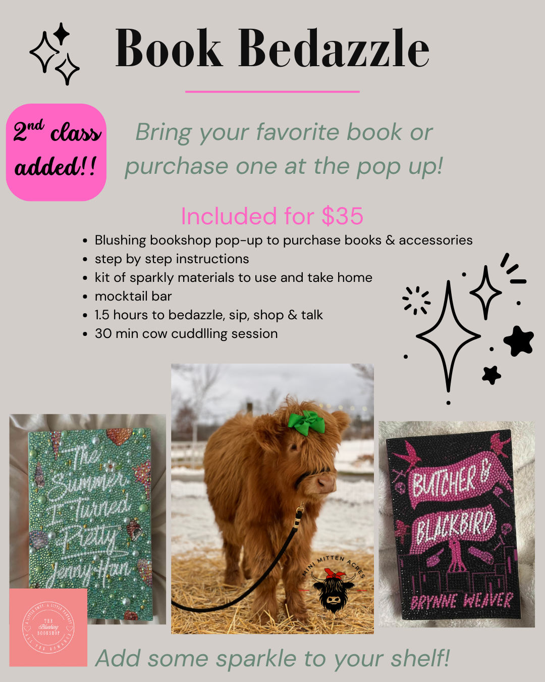 SOLD OUT Book Bedazzle &amp; Cow Cuddles