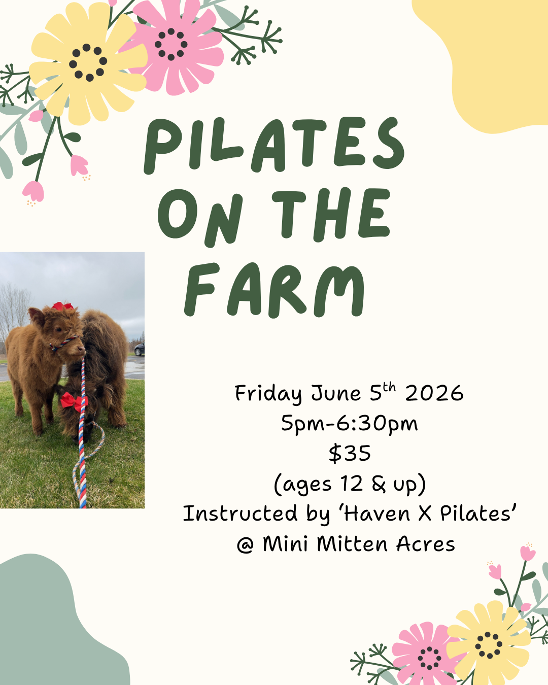 Evening Pilates on the farm