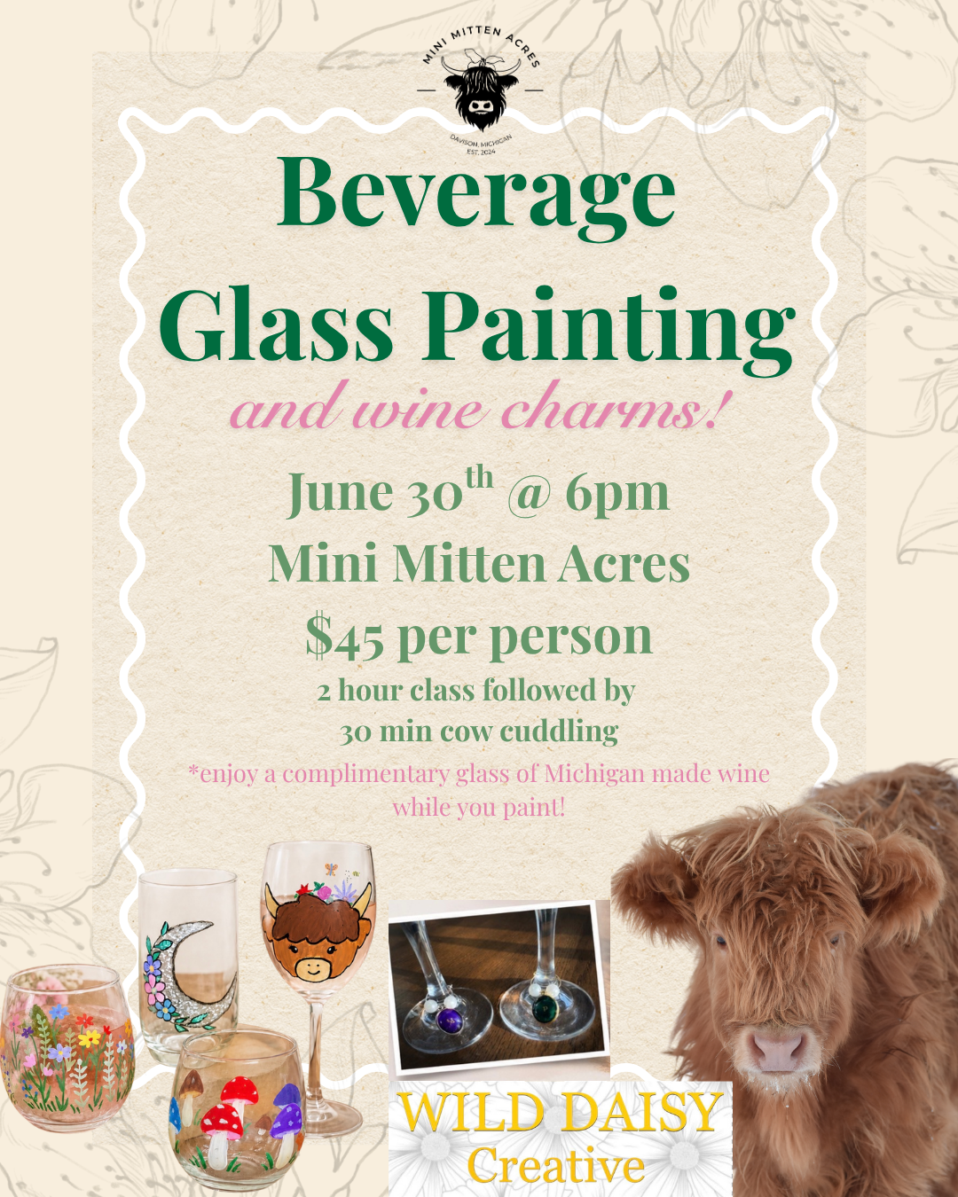 Beverage Glass Painting