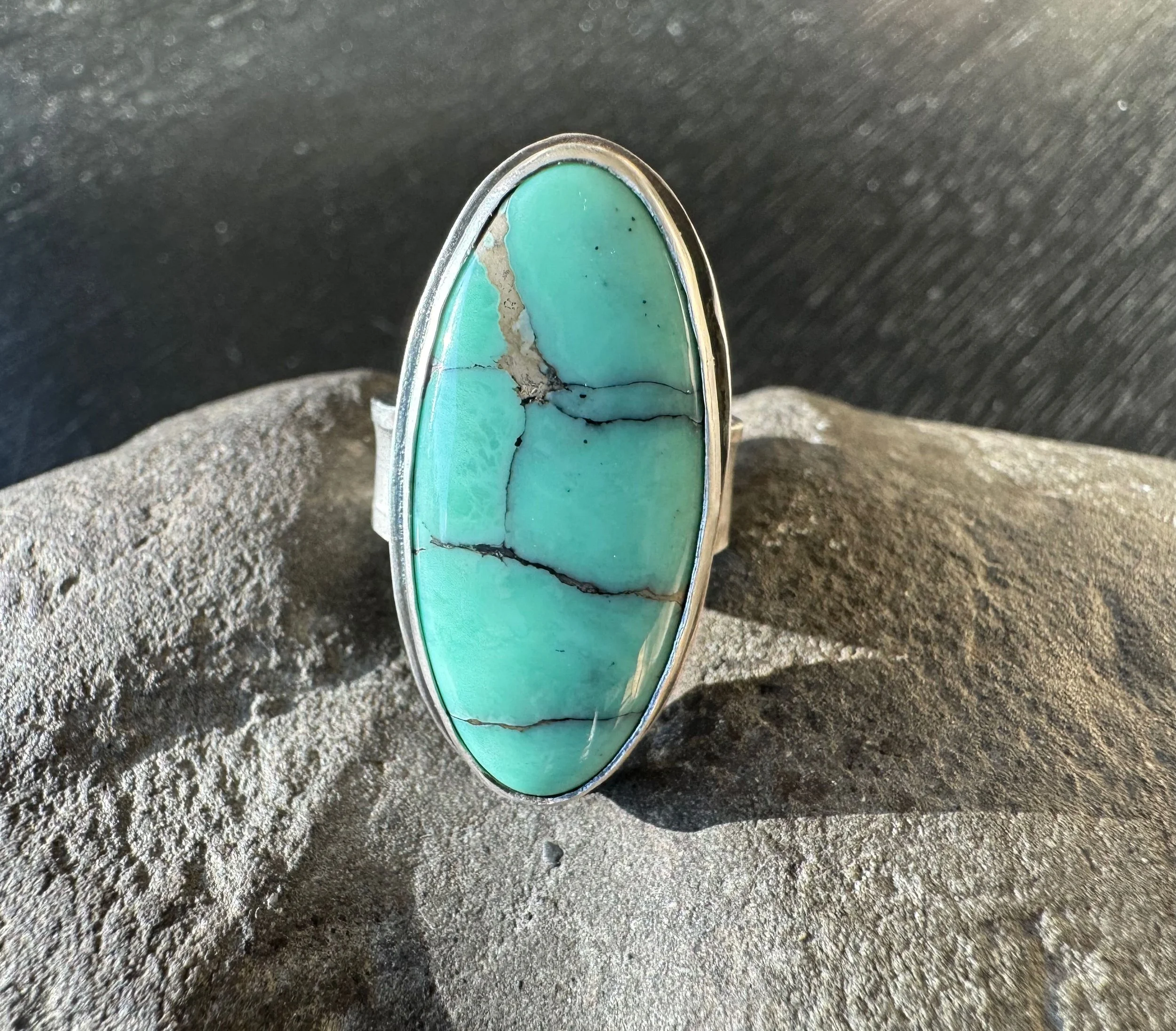 Natural Desert Bloom Variscite Ring