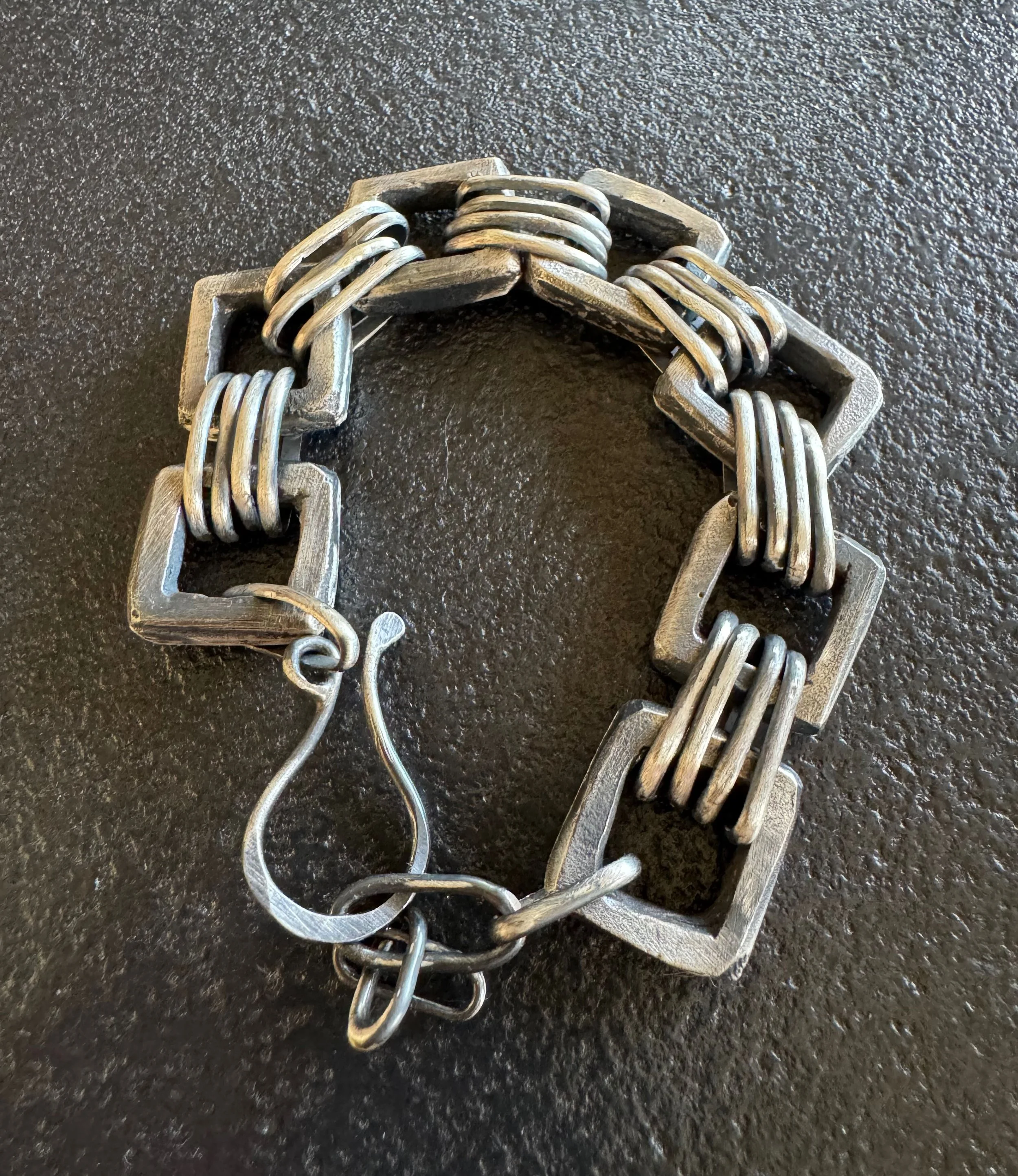 Sterling silver chunky bracelet