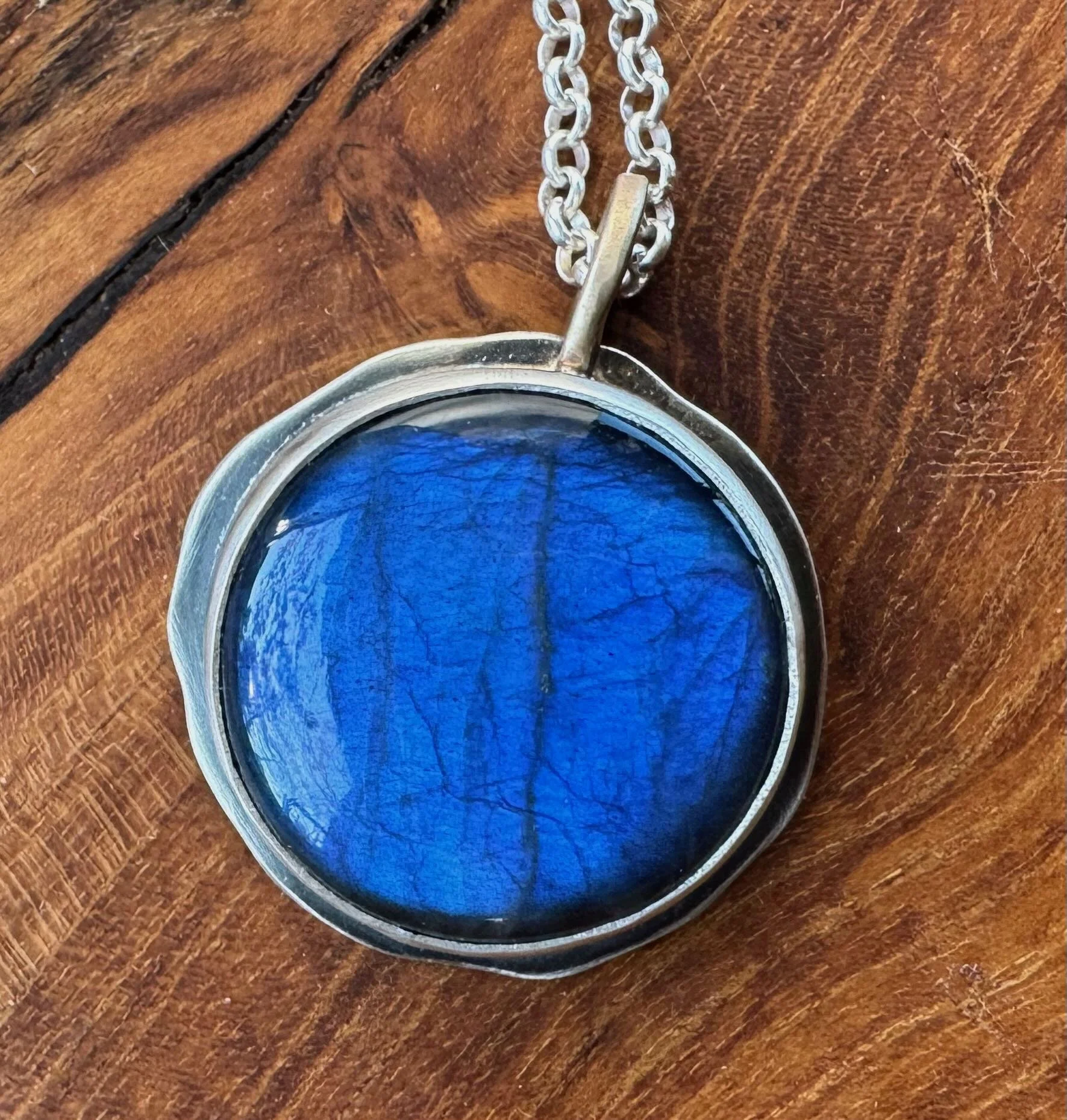 Labradorite Pendant with 14k gold accent