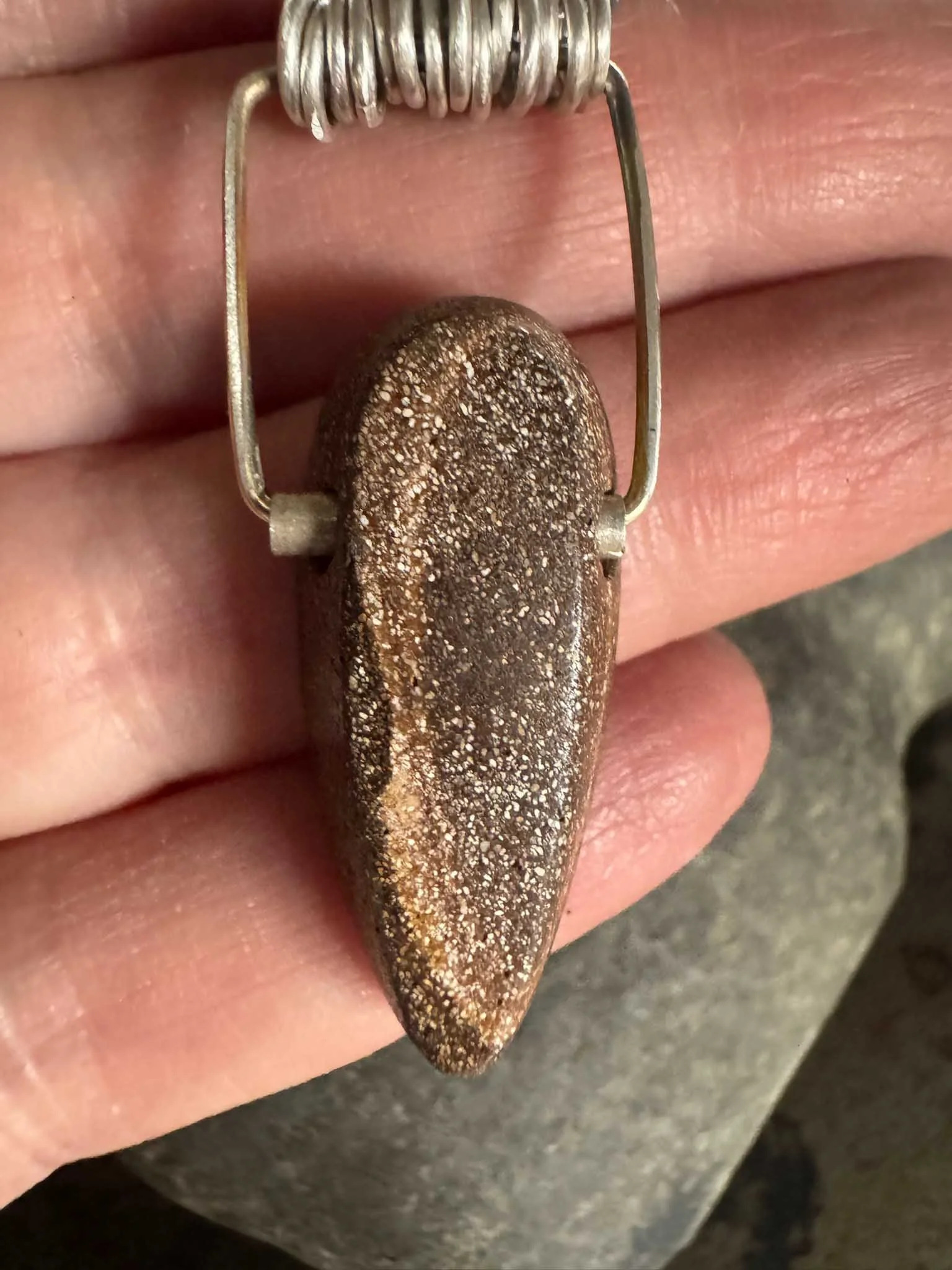 Boulder Opal pendant set in sterling silver