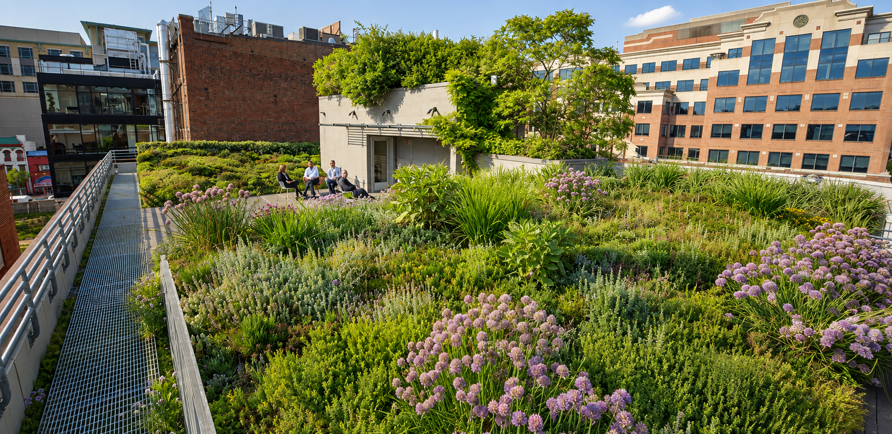 ASLA Headquarters Building Green Roof, Washington, DC. Developed with Michael Van Valkenburgh Associates. NYASLA Award Winner
