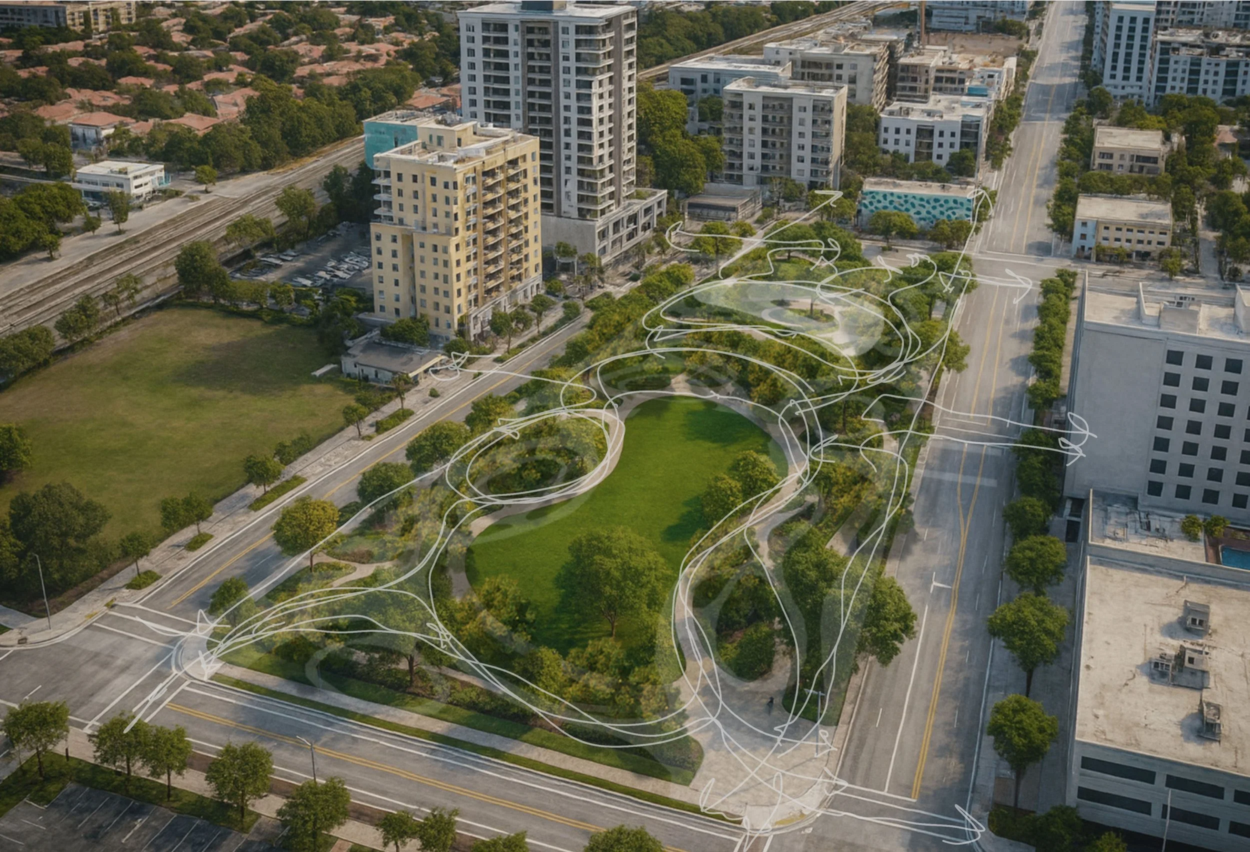 Ft. Lauderdale City Hall Park Concept. Ft. Lauderdale, Fl. Developed with Chenmoore and Kobi Karp Architects