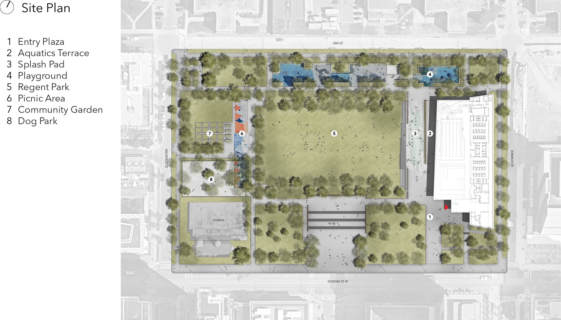 Regent Park Pam McConnell Aquatic Centre SitePlan