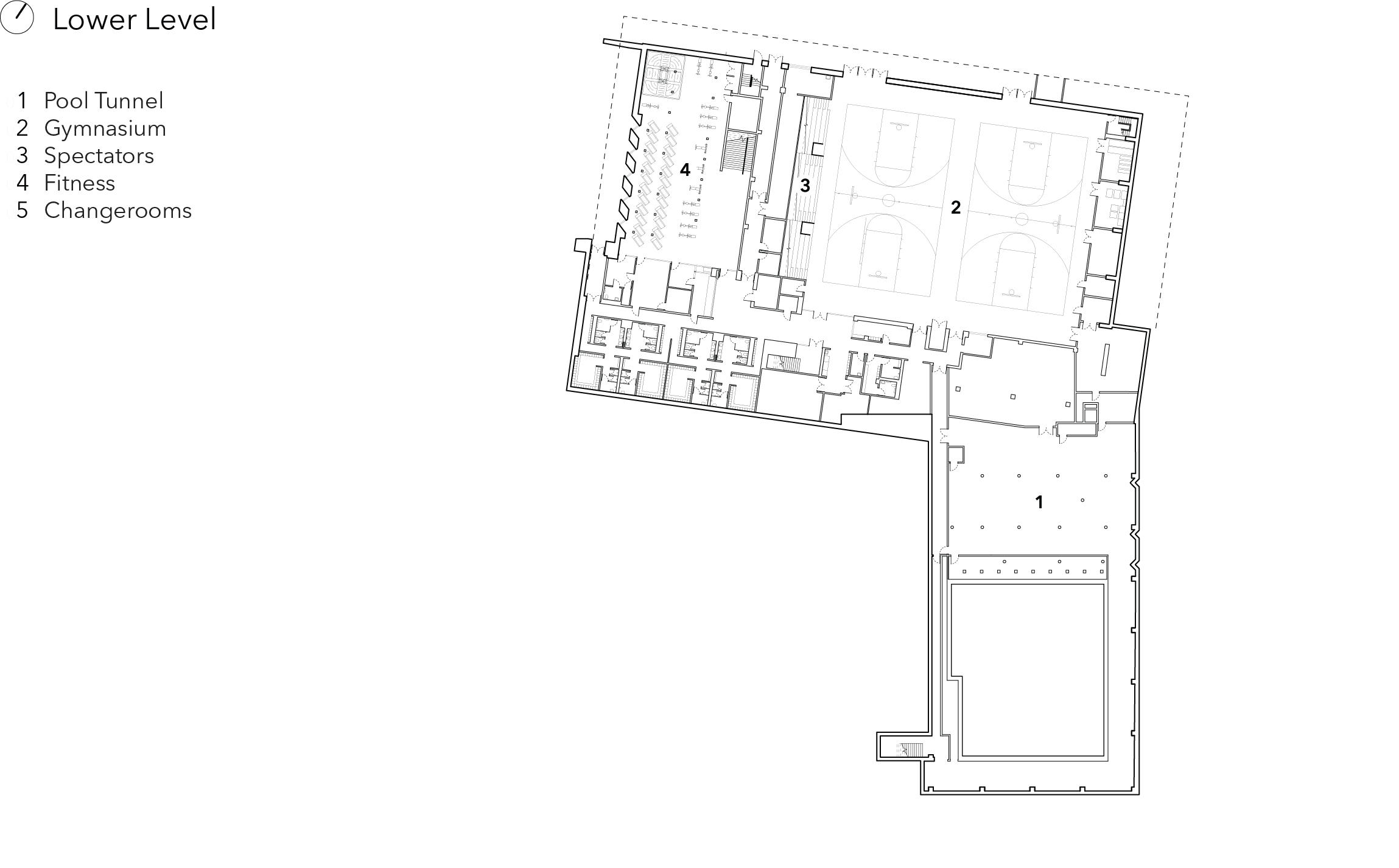 Orillia Recreation Centre Lower level Floorplan