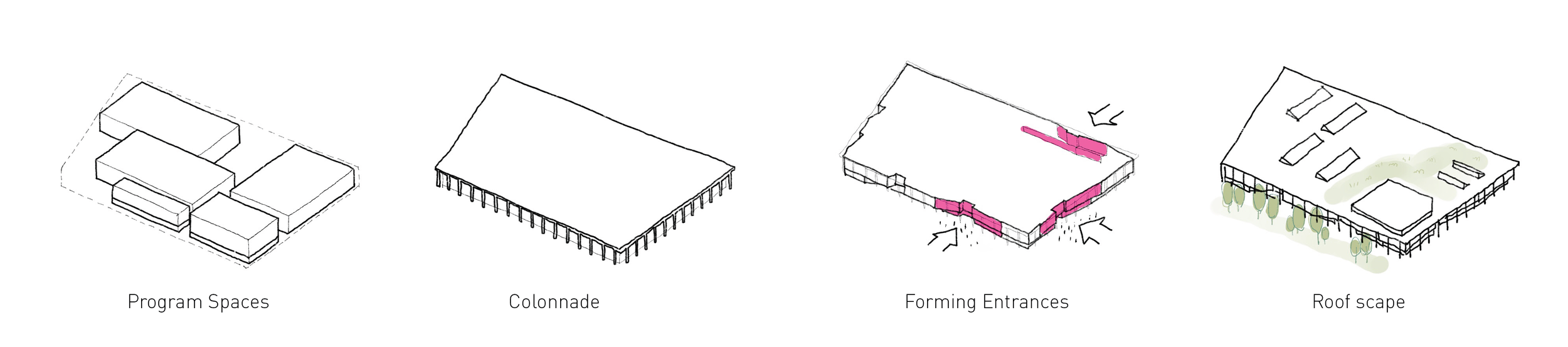 drawing of building massing